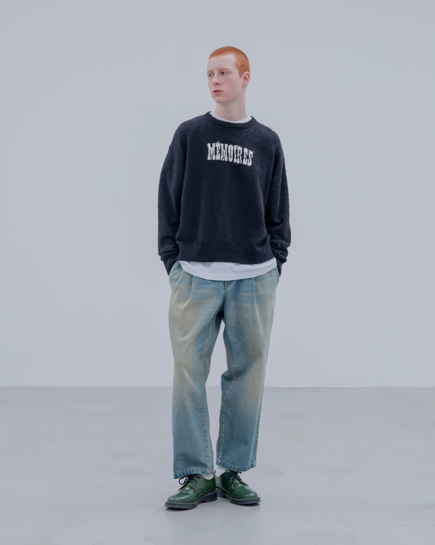 SOPH. | FADE DENIM BOLD-FIT TUCK JEANS(2 (M) INDIGO):