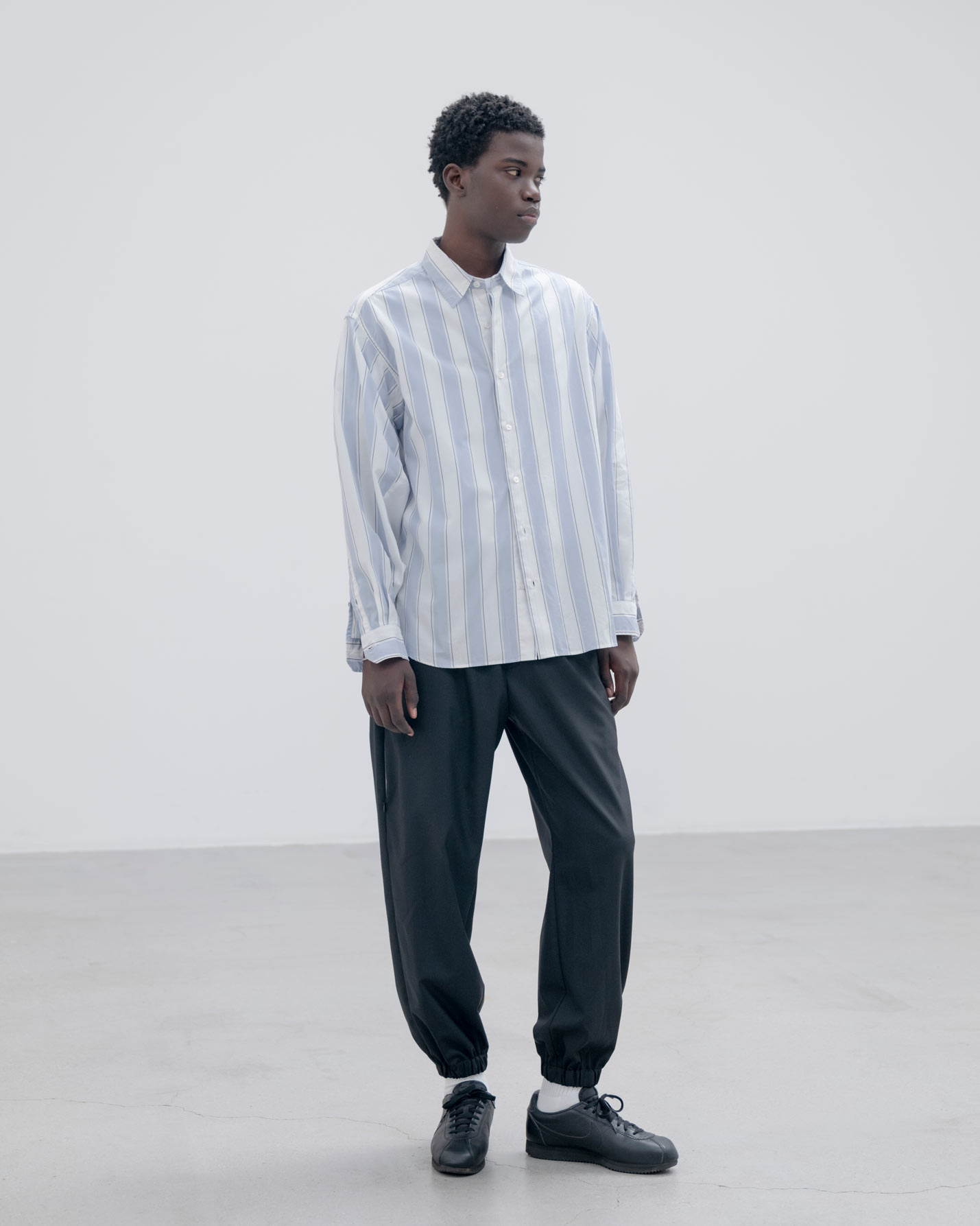 SOPH. | STRETCH WOOL SIDE POCKET JOGGER PANTS(2 (M) BLACK):