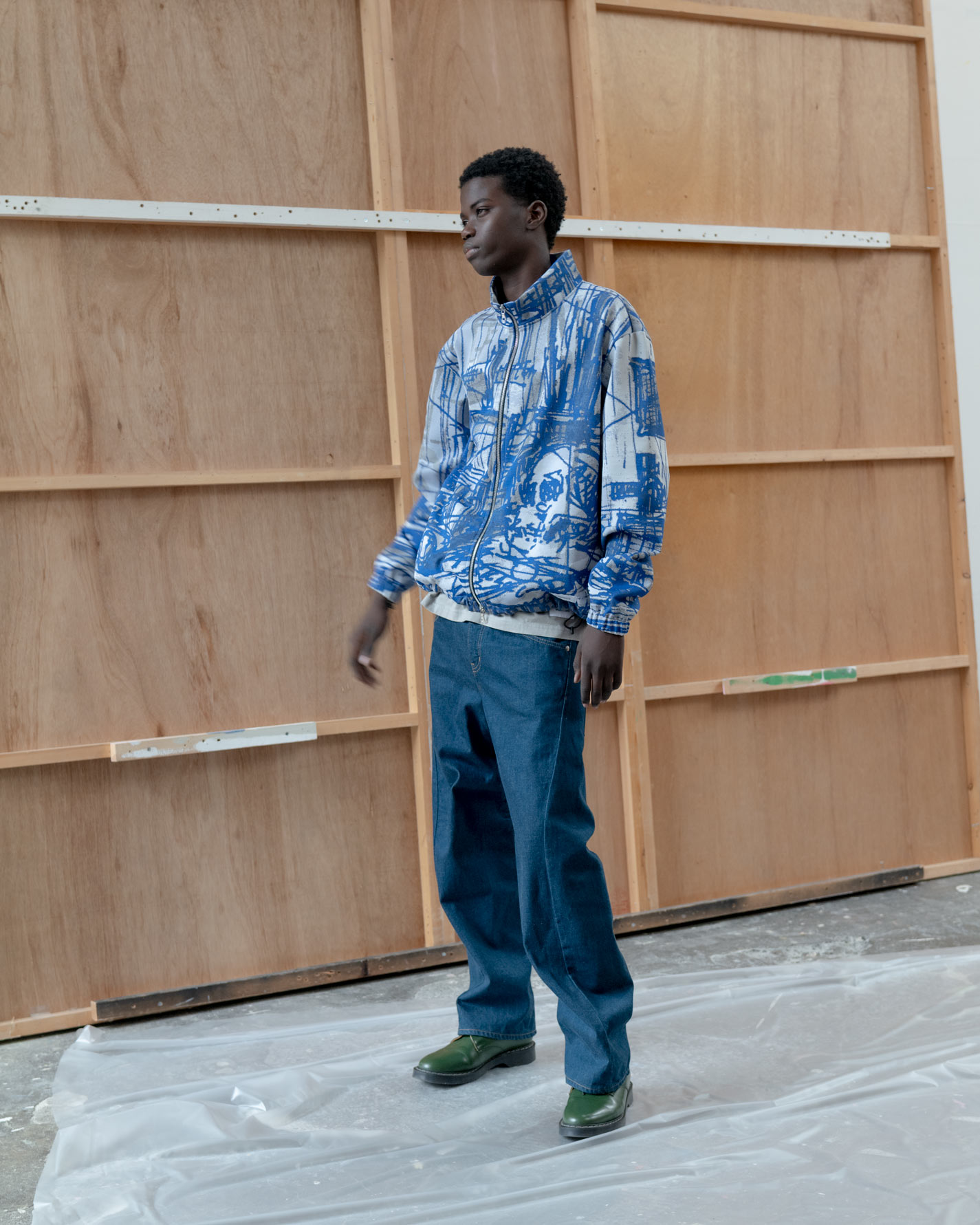 SOPH. | MICHAEL CHERNO: JERSEY BLOUSON(2 (M) BLUE):