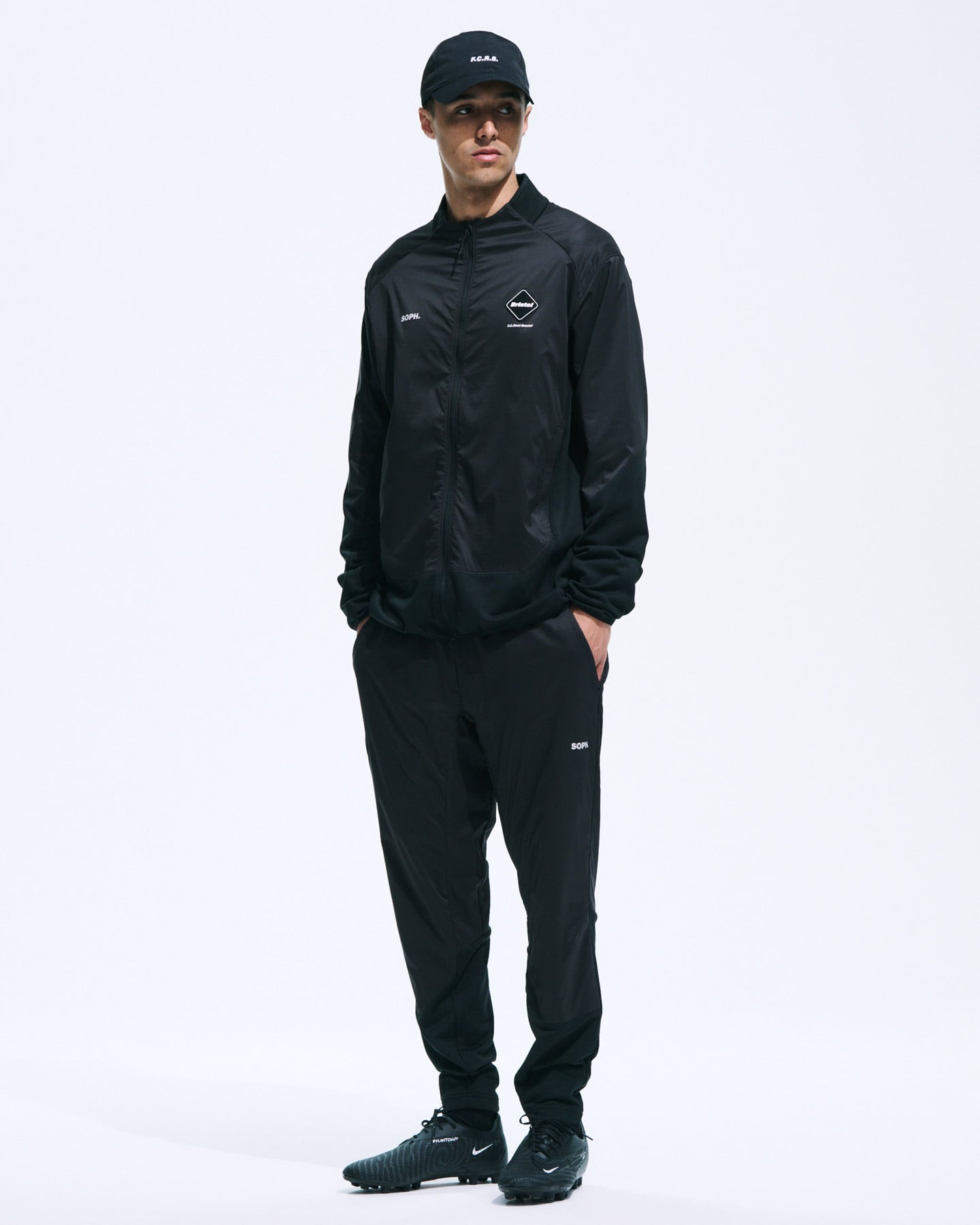 SOPH. | GRID FLEECE HYBRID BLOUSON(M BEIGE):