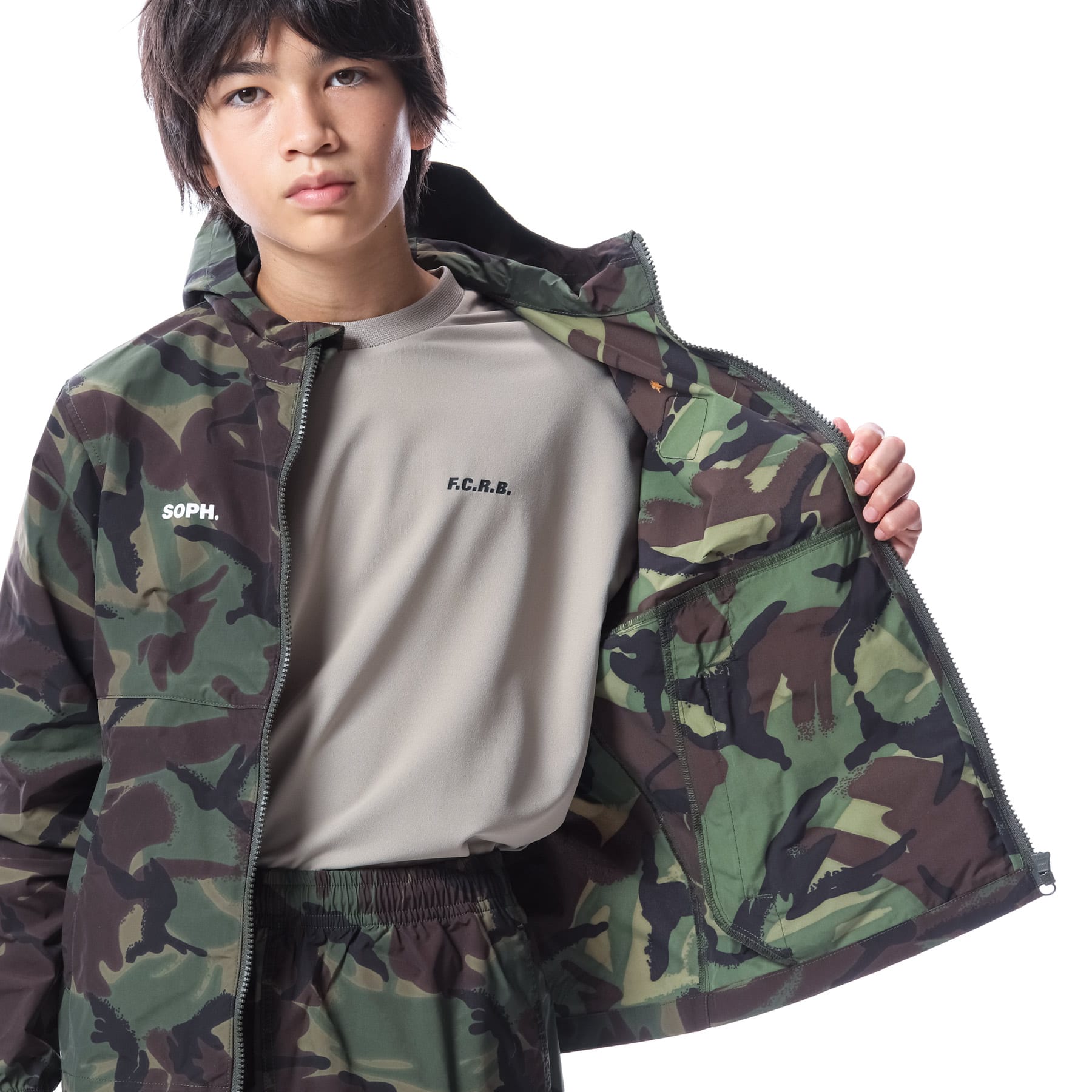 F.C.R.B CAMOUFLAGE PRACTICE JACKET カーキ
