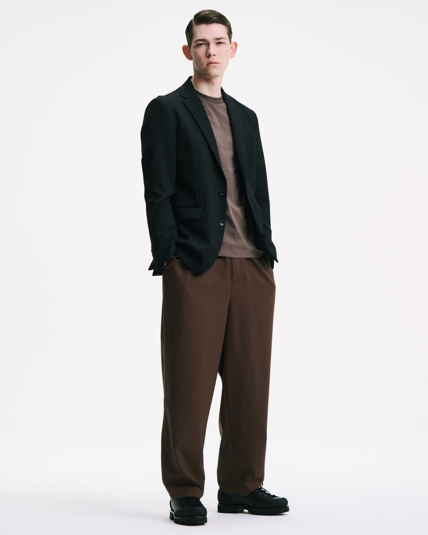 SOPH. | FLANNEL WOOL STANDARD 2BUTTON JACKET(2 (M) CHARCOAL GRAY):