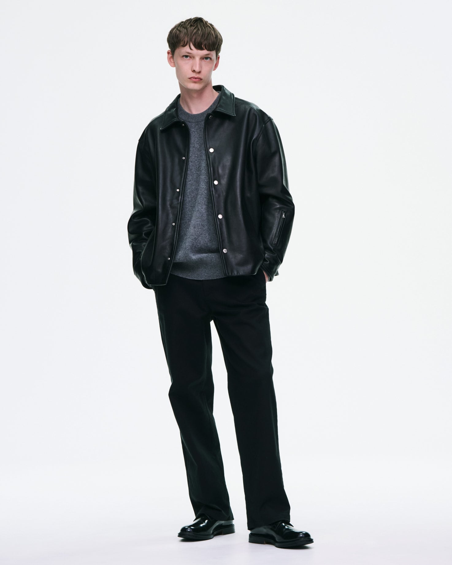 SOPH. | LEATHER COACH BLOUSON(2 (M) BLACK):