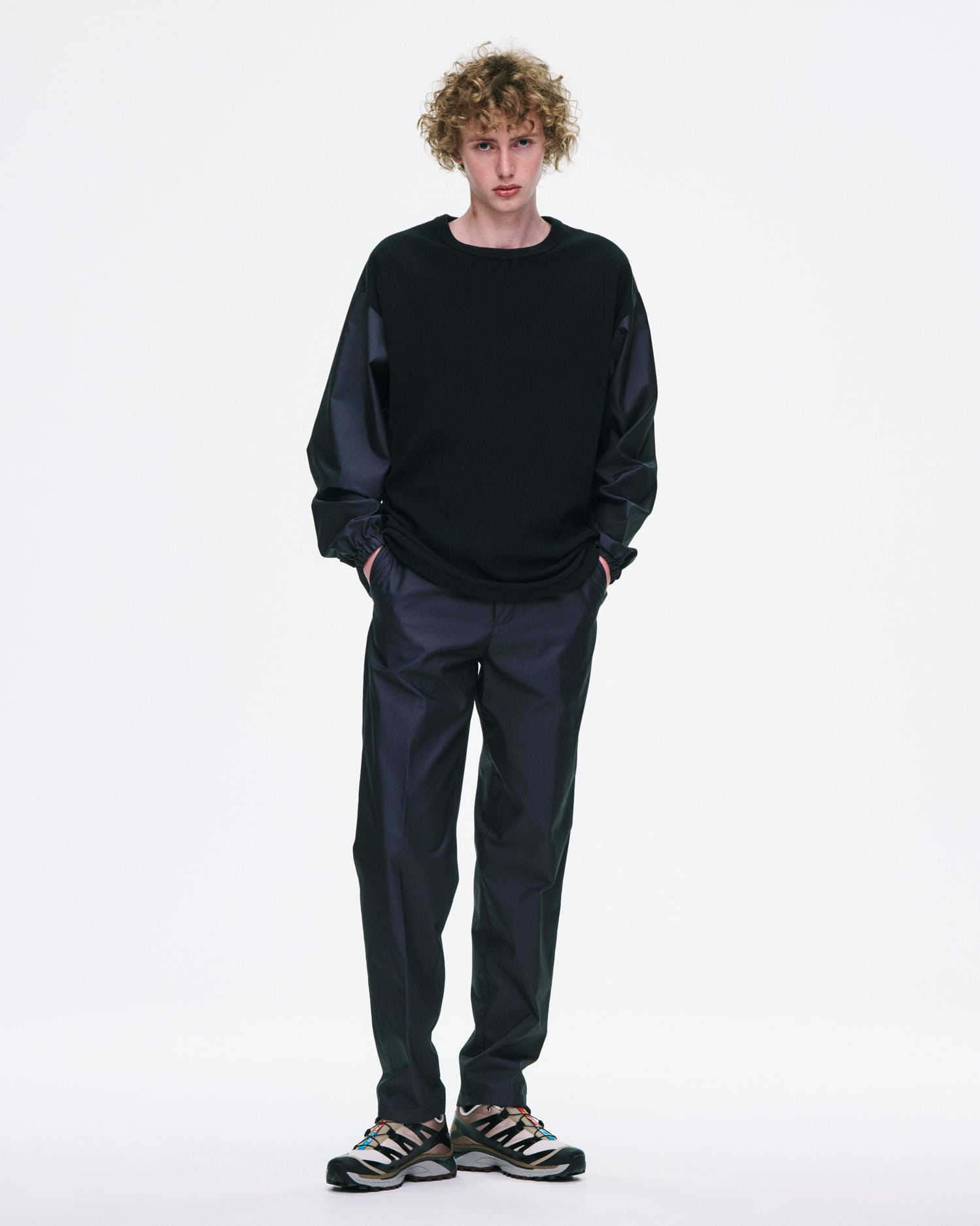 SOPH. | BROADCLOTH SLIM SLACKS(2 (M) BLACK):