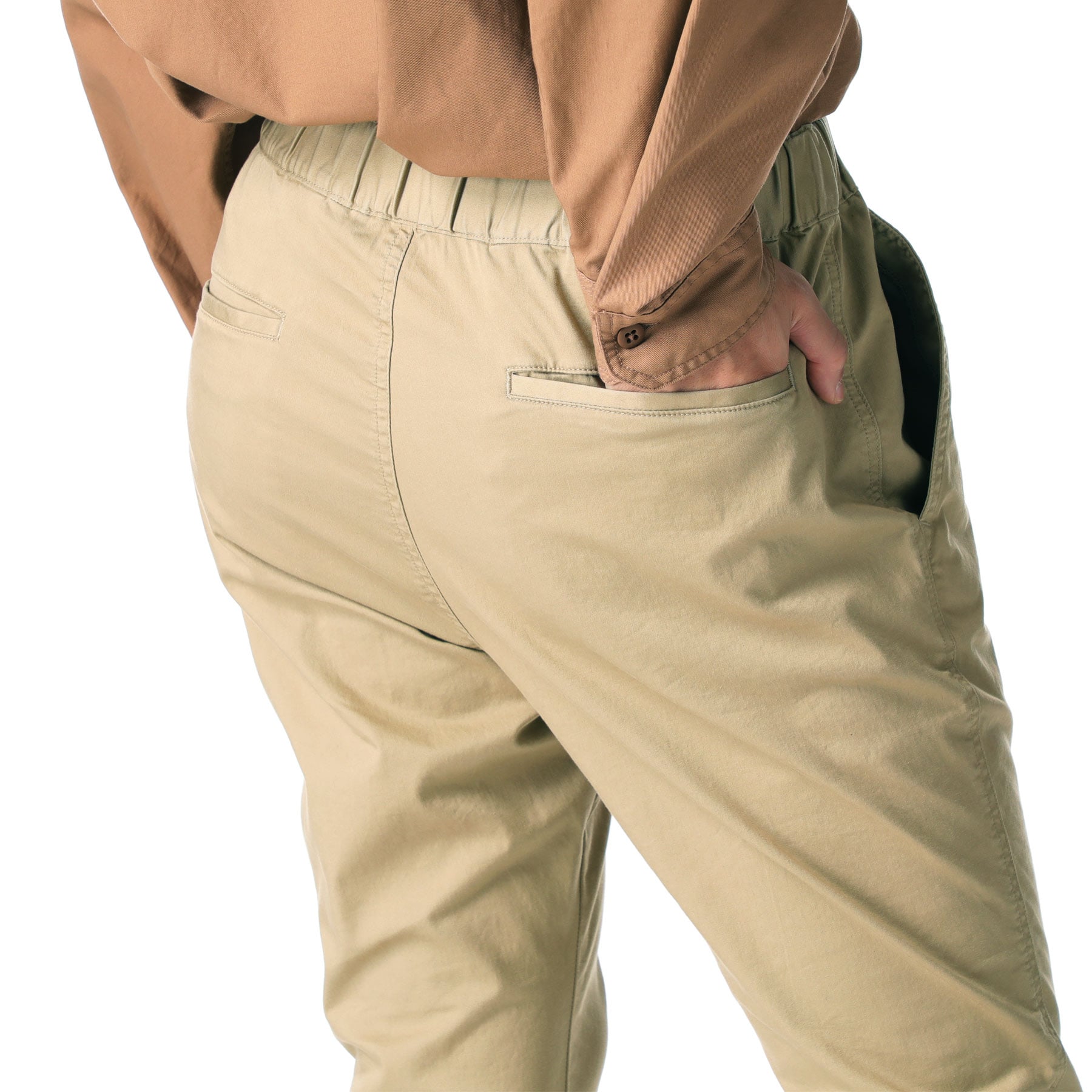 SOPH. | STRETCH CHINO RIBBED EASY PANTS(2 BEIGE):