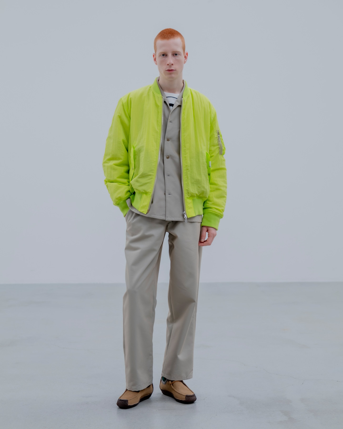 SOPH. | CRYSTAL NYLON FLIGHT JACKET(3 GRAY):