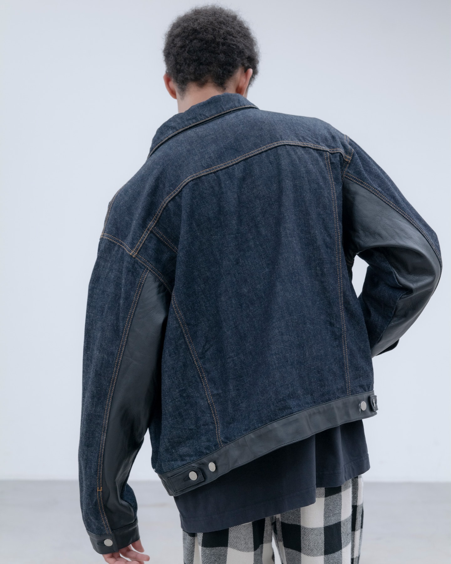  Originals デニム　ジャケット SOPH. | LEATHER ASSEMBLED DENIM TRUCKER JACKET(2 (M) INDIGO):