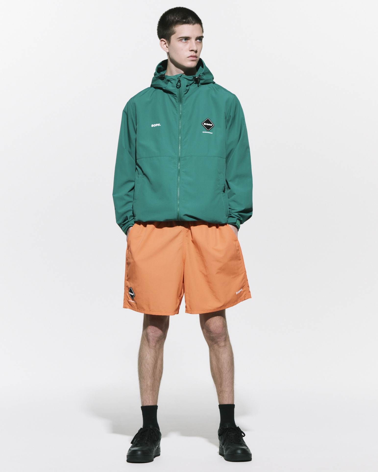 SOPH. | NYLON HOODED BLOUSON(M ORANGE):