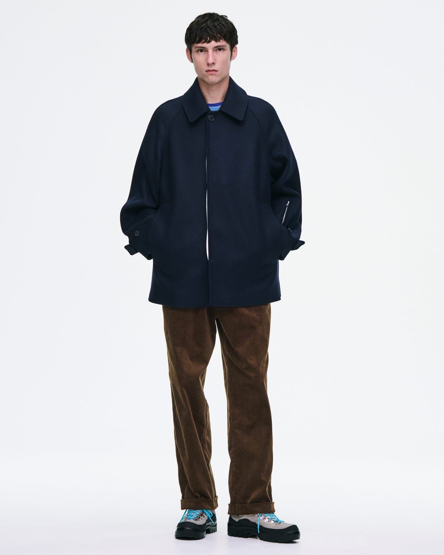 SOPH. | WOOL MELTON SHORT OVERCOAT(2 (M) NAVY):
