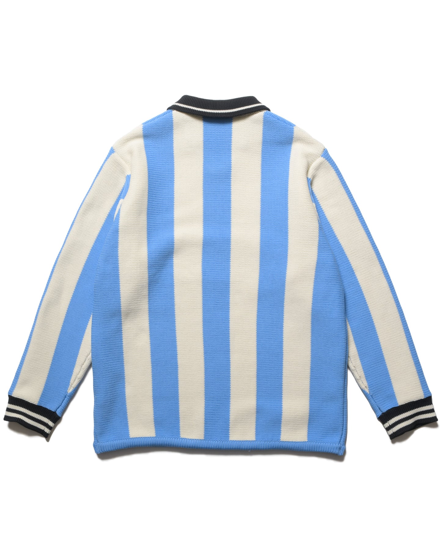 SOPH. | STRIPE KNIT SHIRT(M LIGHT BLUE):