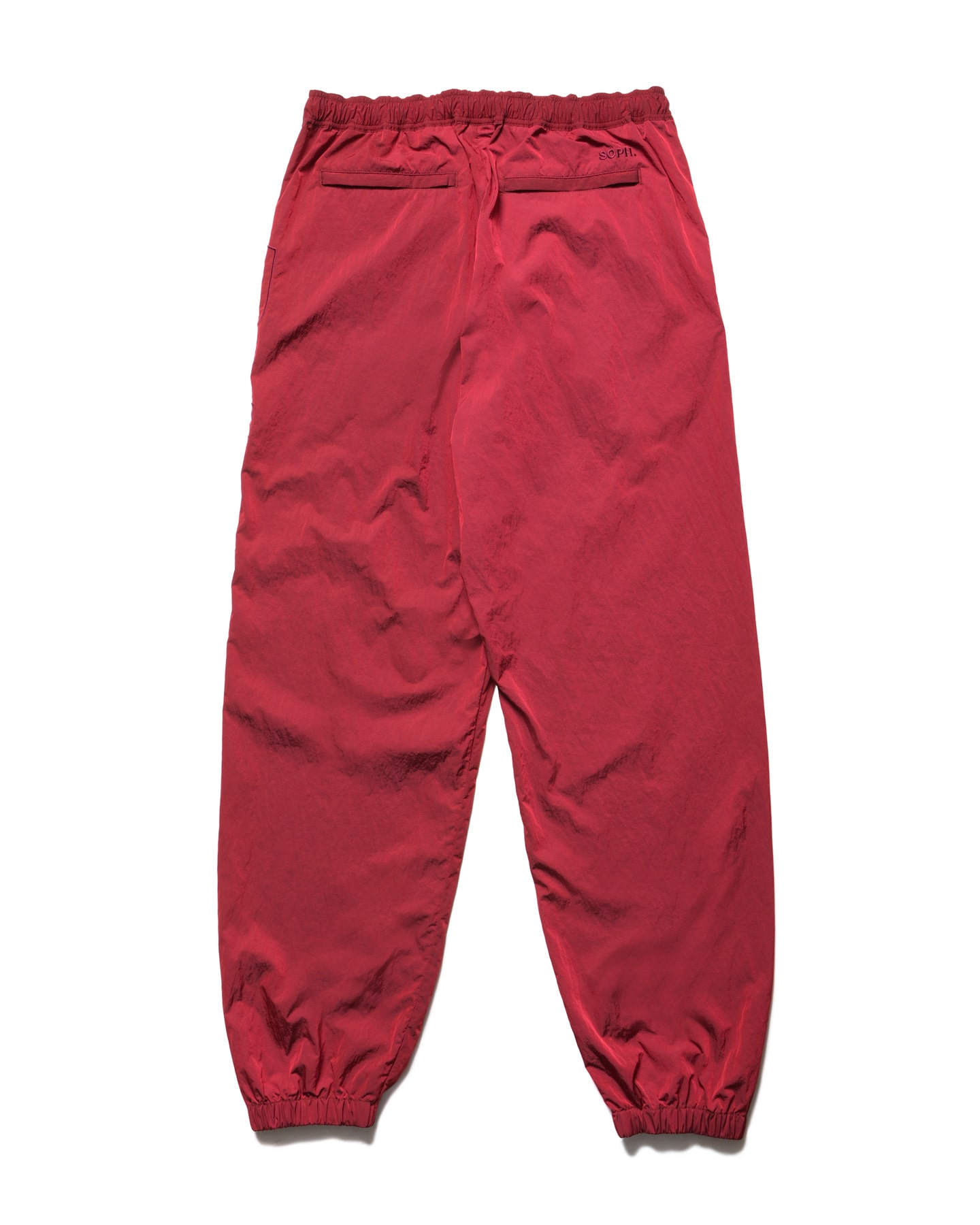 SOPH. | BIG LOGO NYLON EASY PANTS(M RED):