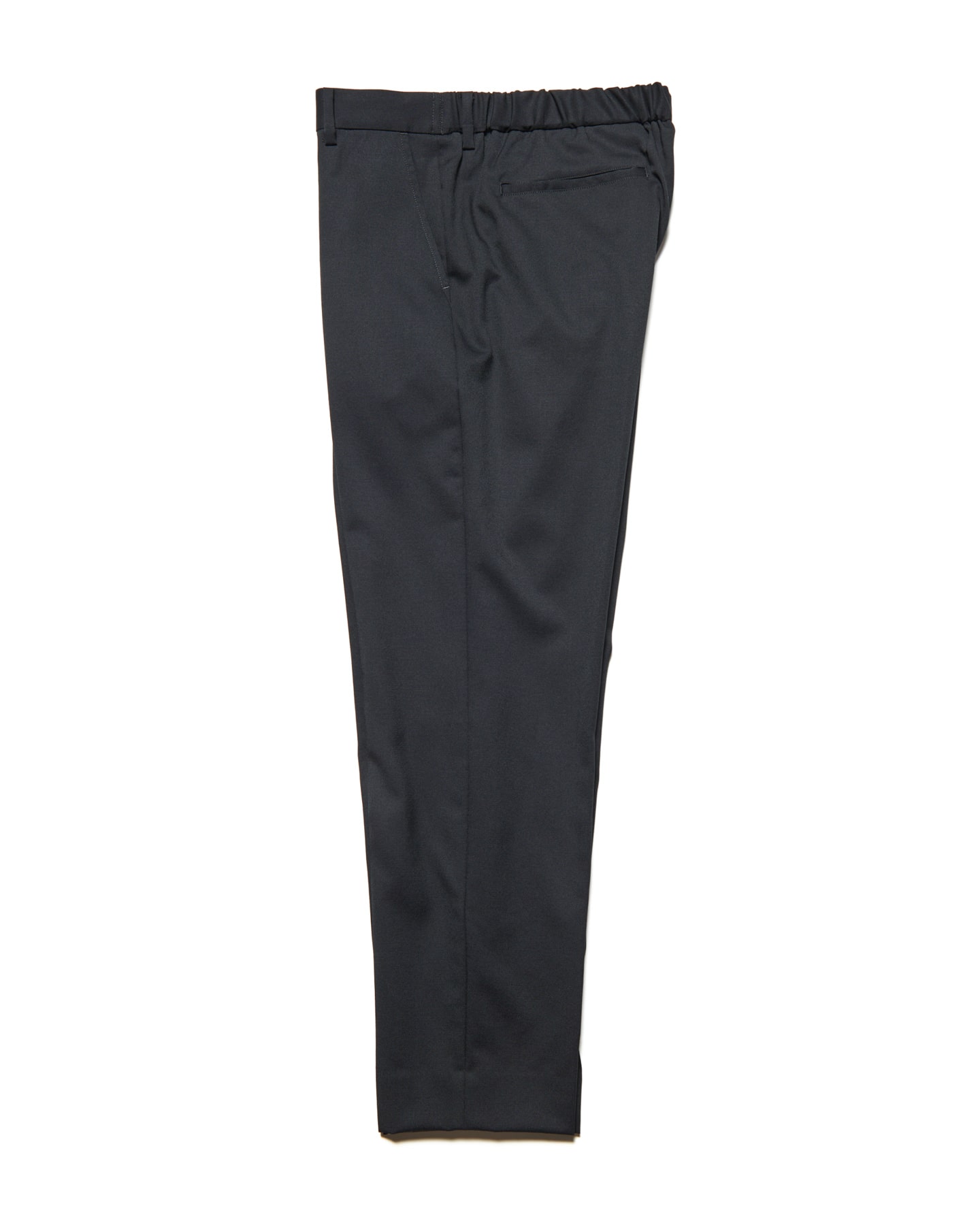 SOPH. | FLANNEL WOOL SHIRRING SLIM-FIT SLACKS(4 (XL) BLACK):