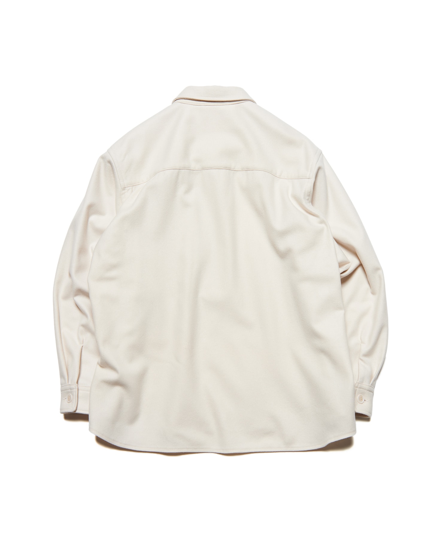 SOPH. | LIGHT MELTON WOOL HALF-ZIP SHIRT(1 (S) OFF WHITE):