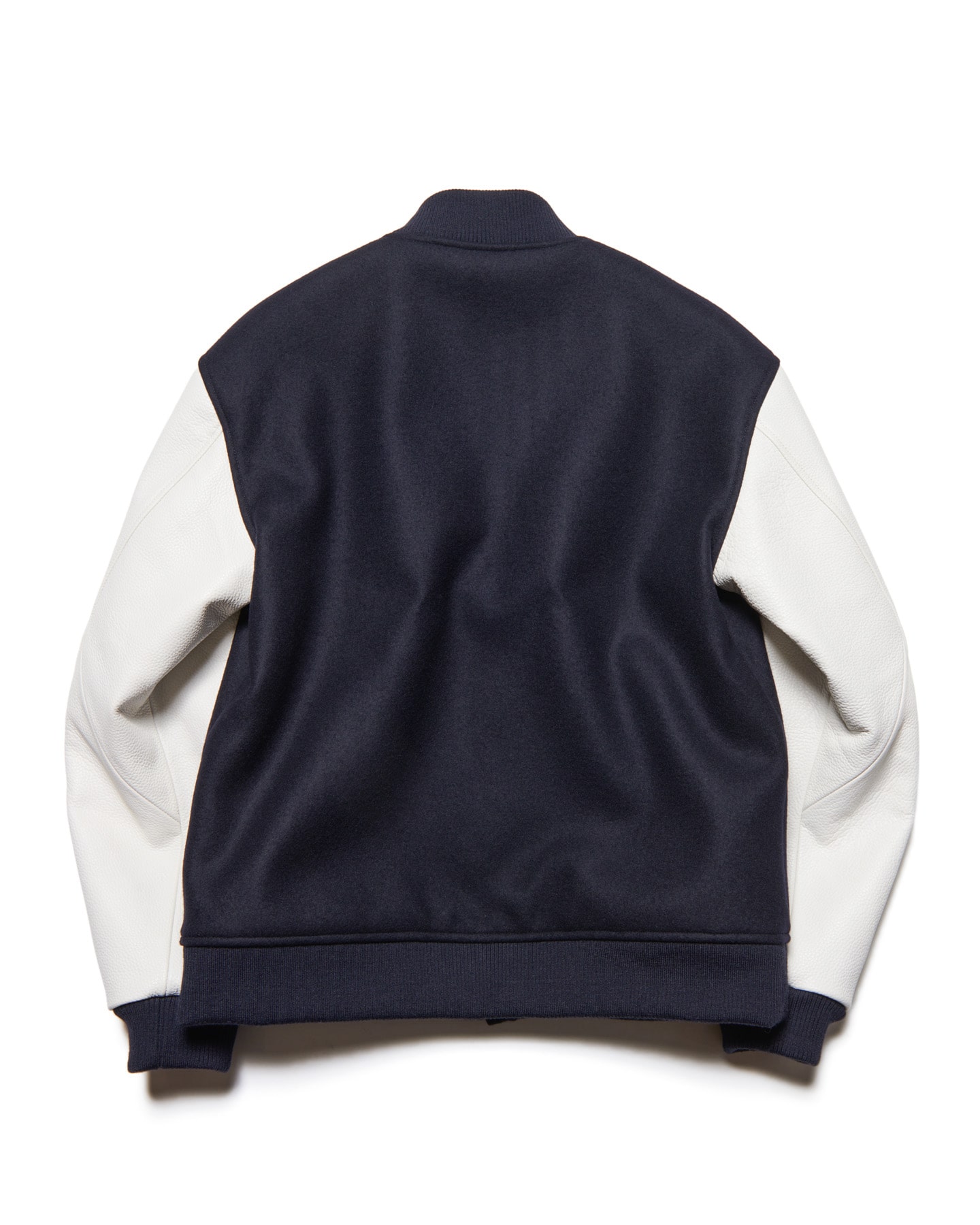 【超美品】SOPHNET. Varsity Jacket サイズL SOPH. | LEATHER SLEEVE VARSITY JACKET(L NAVY):