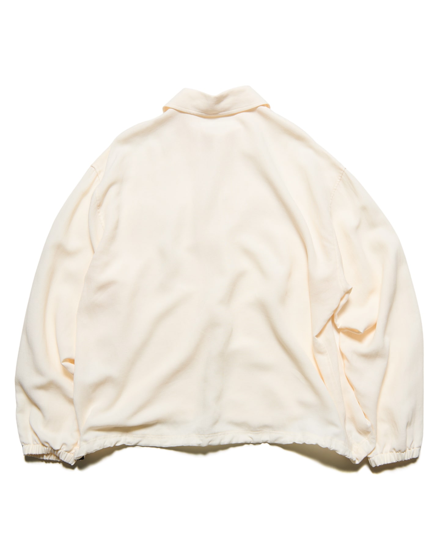 SOPH. | LINEN MESH L/S POLO(5 (XXL) OFF WHITE):