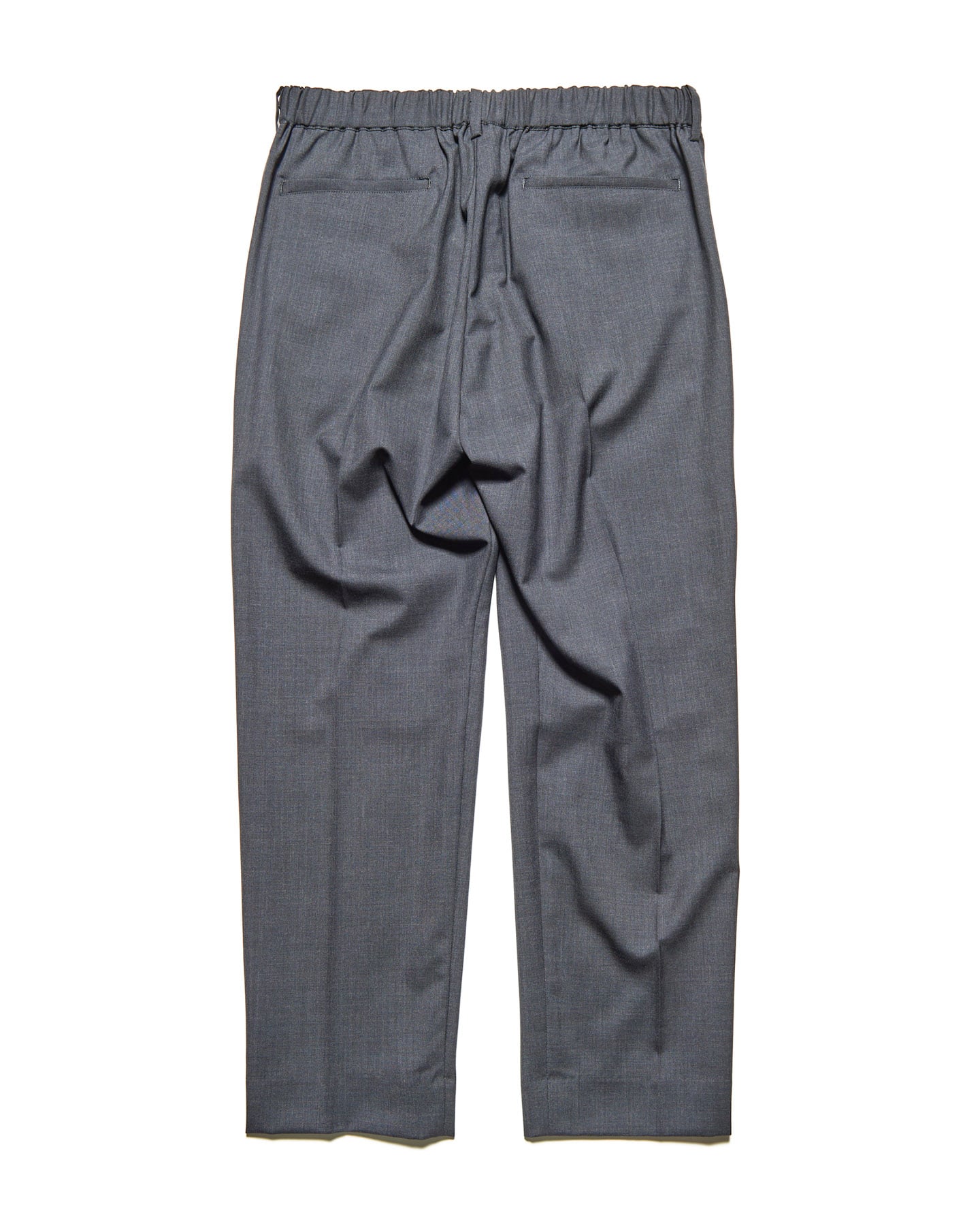 SOPH. | WOOL TROPICAL SHIRRING SLIM-FIT SLACKS(2 (M) CHARCOAL GRAY):