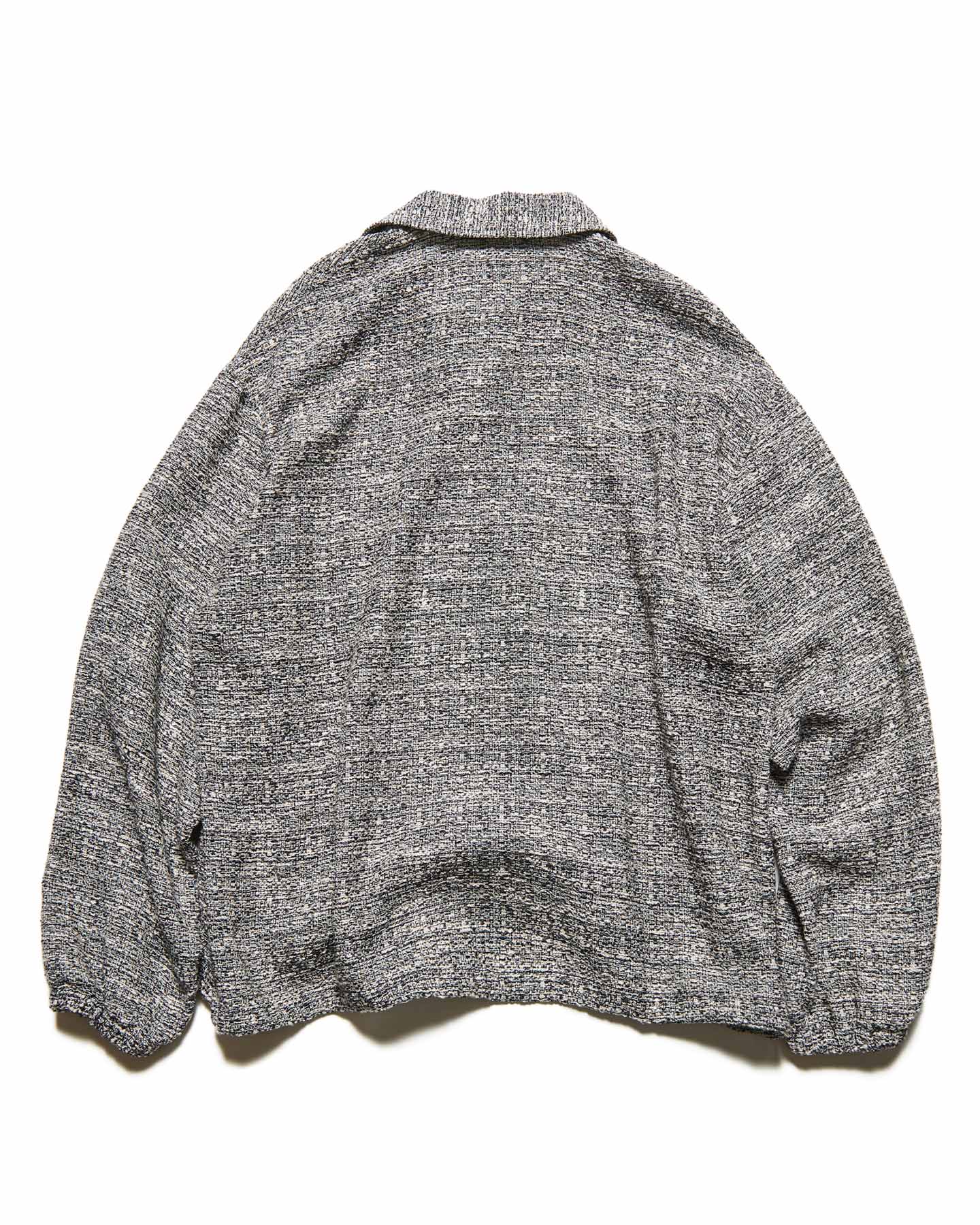 SOPH. | FANCY TWEED POLO SHIRT(2 (M) B (BLACK / WHITE)):