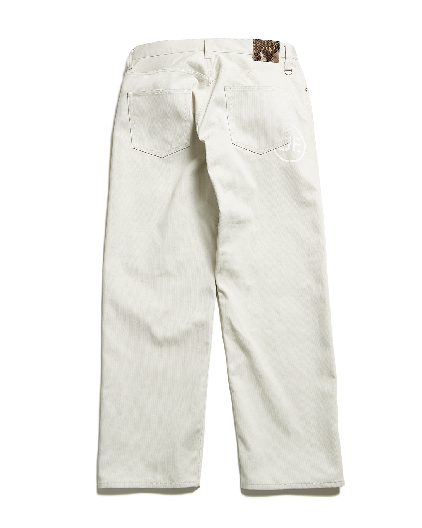 SOPH.   RIGID 5POCKET WIDE FIT PANTS2 OFF WHITE: