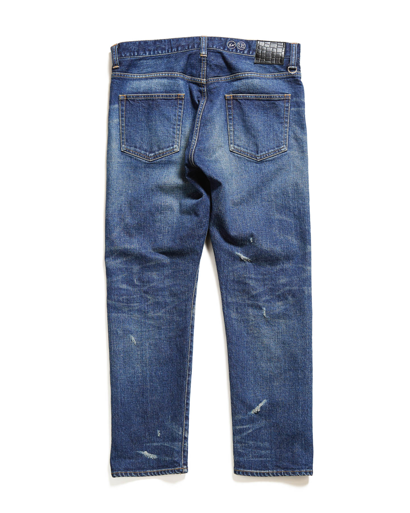 SOPH. | DAMAGED DENIM TAPERED PANTS(4 INDIGO):