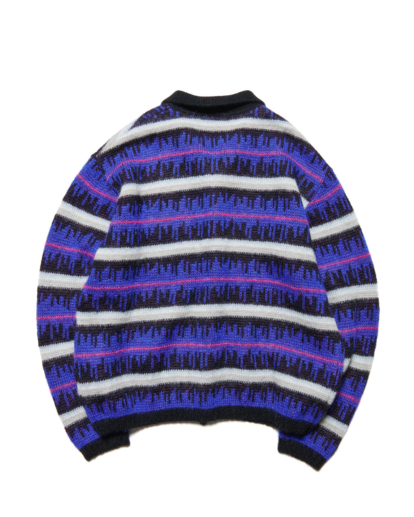 SOPH. | MOHAIR BORDER KNIT BLOUSON(4 (XL) BLACK):