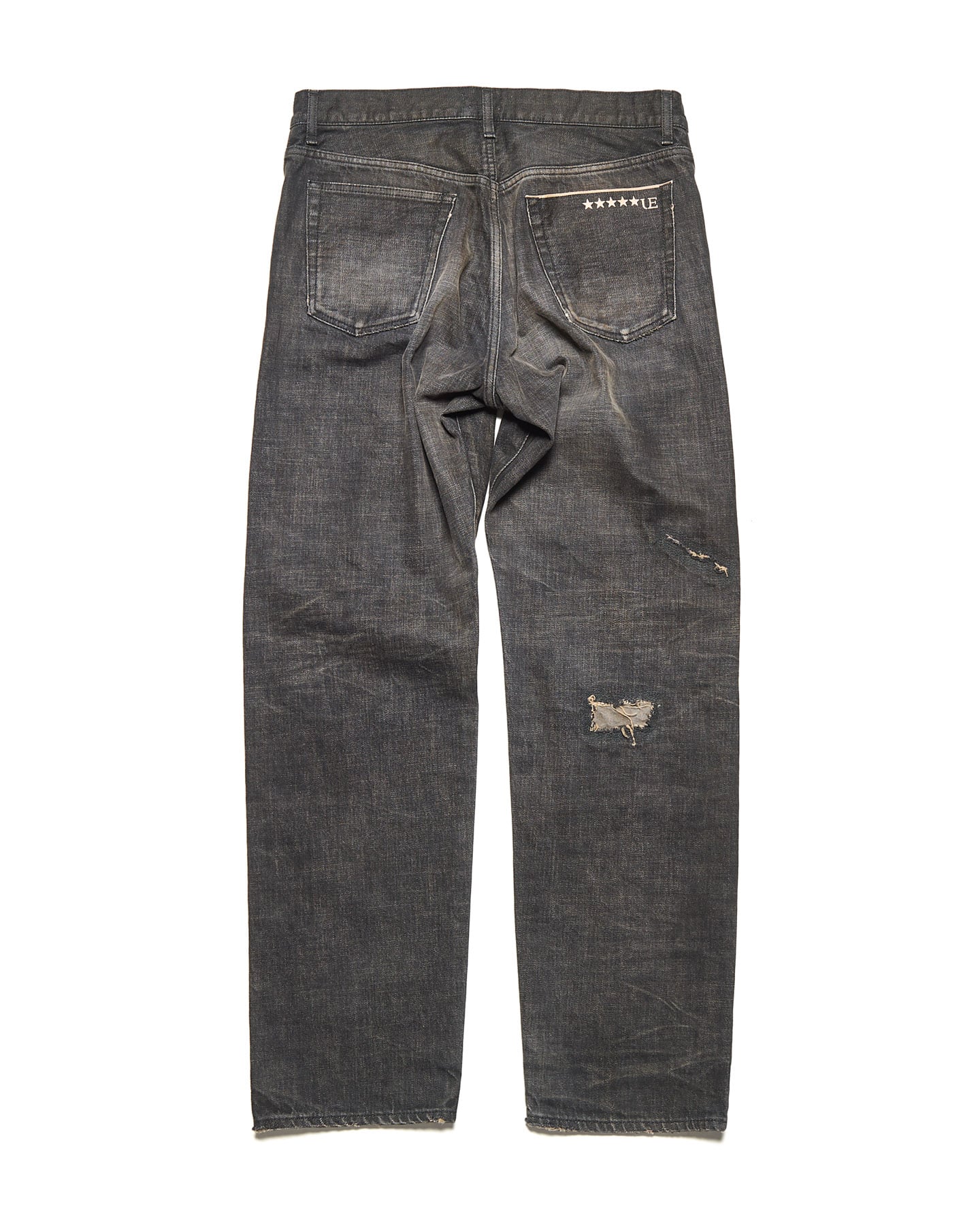 SOPH. | DAMAGED DENIM REGULAR-FIT JEANS(2 (M) BLACK):