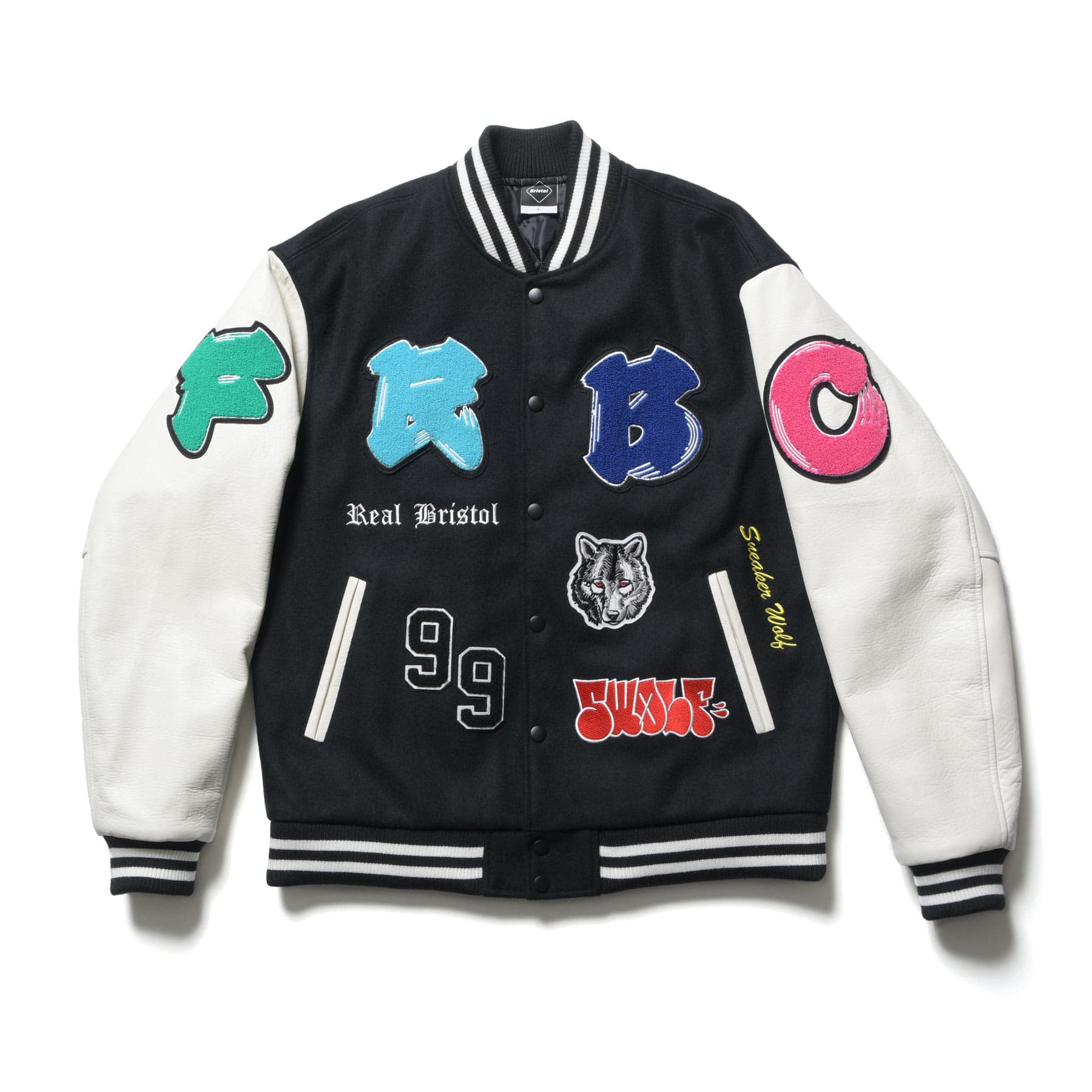 SOPH. | SNEAKERWOLF TEAM VARSITY JACKET(XL BLACK):