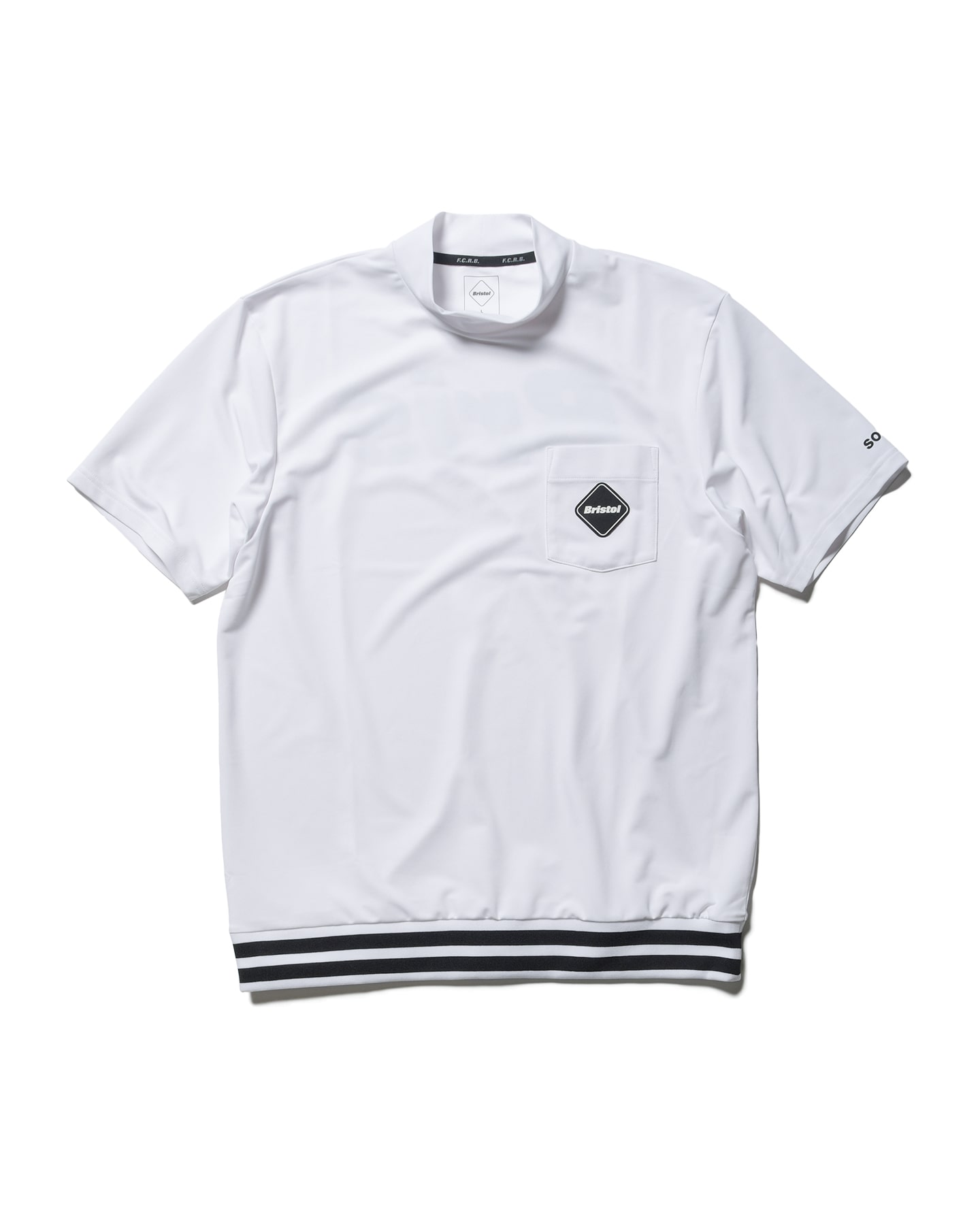 SOPH. | TRAINING RIBBED HEM S/S MOCKNECK TOP(M WHITE):