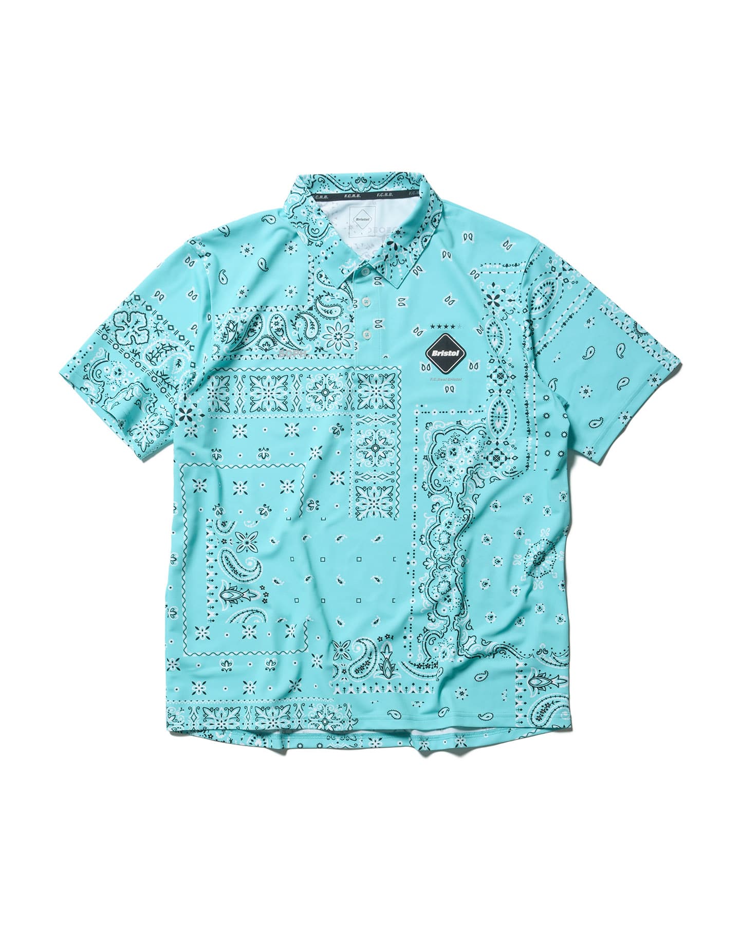 SOPH. | WHOLE PATTERN S/S POLO(XL LIGHT BLUE (BANDANA)):