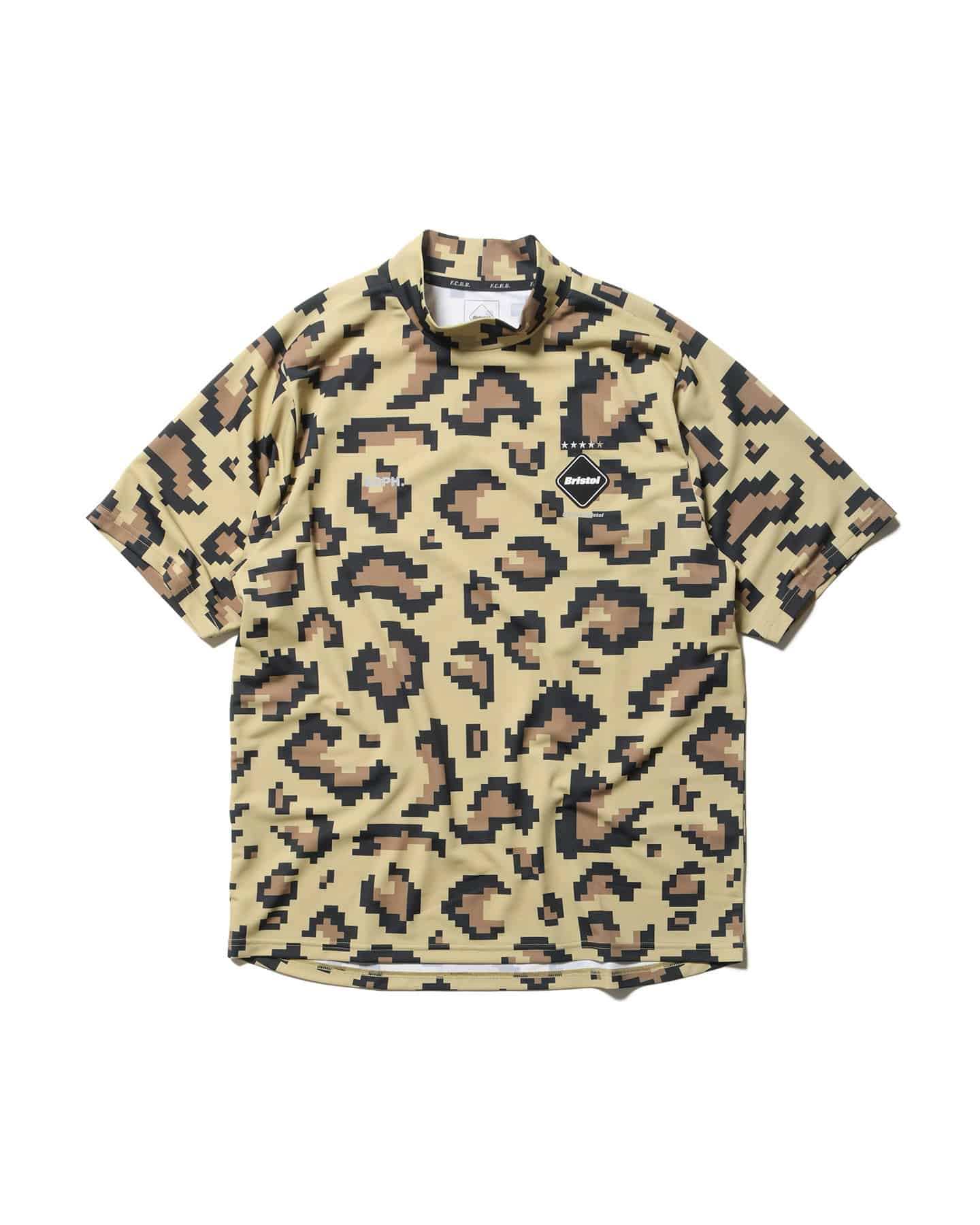 SOPH. | WHOLE PATTERN S/S MOCKNECK TOP(M BEIGE (LEOPARD)):