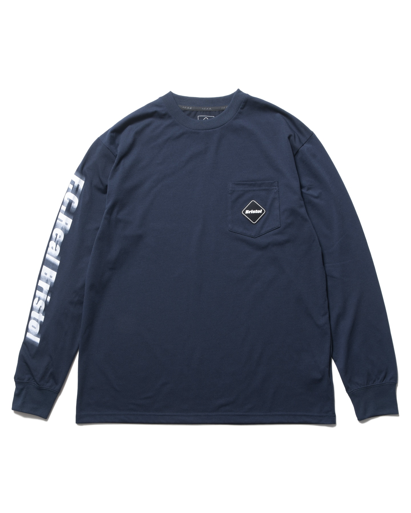 トップス Bristol BLURRED LOGO L/S TEAM POCKET TEE BLURRED LOGO L/S TEAM POCKET TEE(M WHITE): F.C.Real Bristol