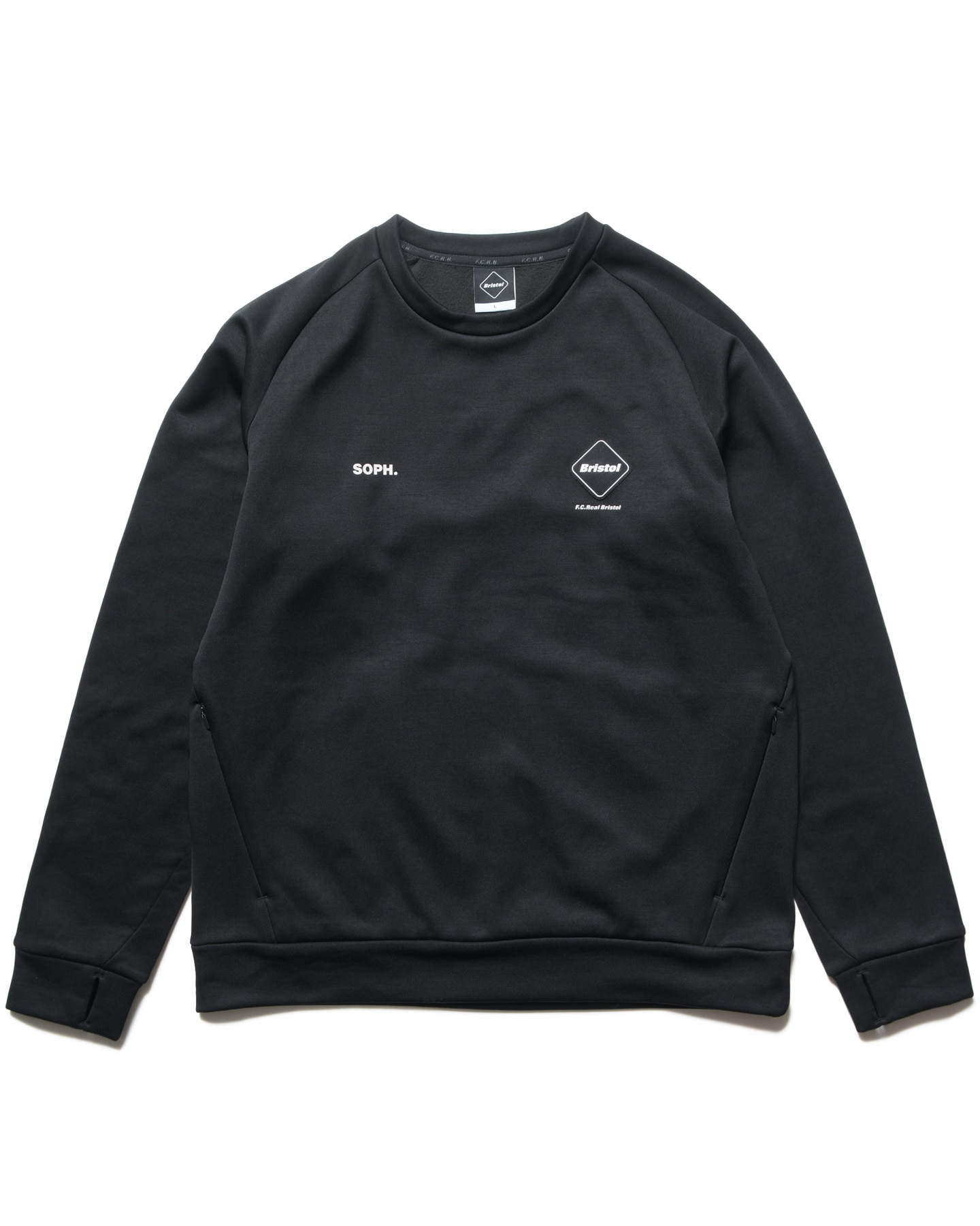 SOPH. | STRETCH FLEECE CREWNECK TOP(M BLACK):