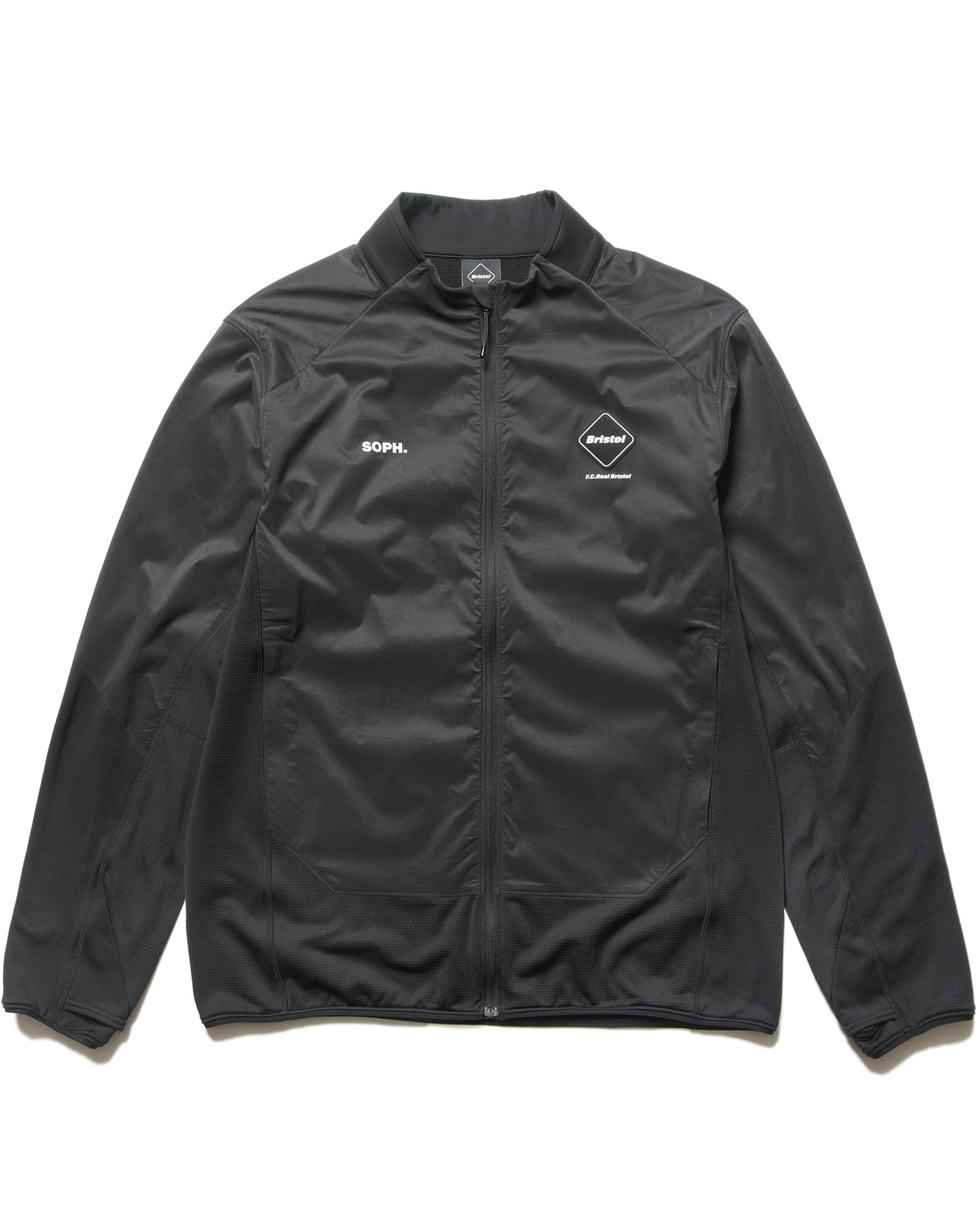 SOPH. | GRID FLEECE HYBRID BLOUSON(M BLACK):