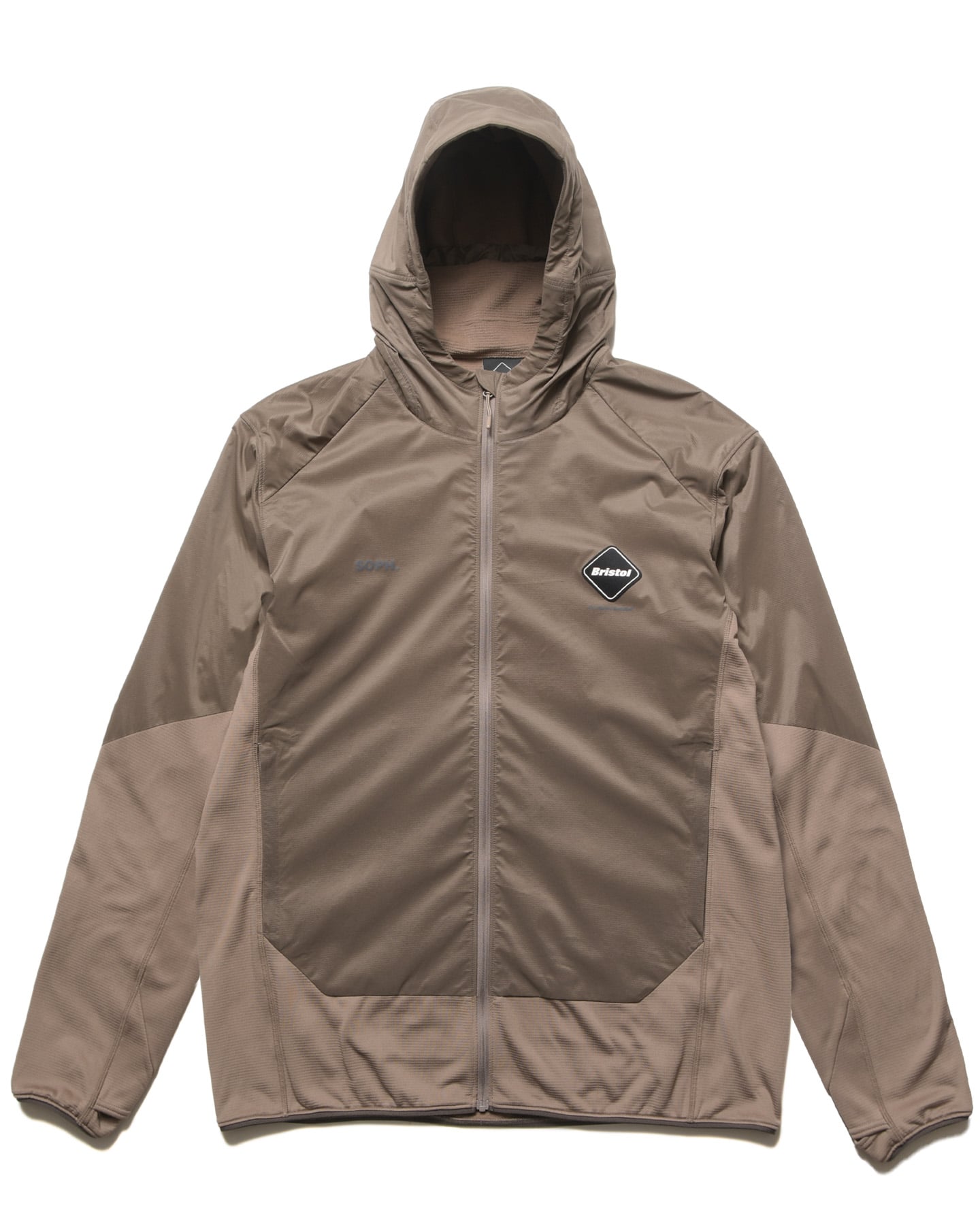 SOPH. | GRID FLEECE HYBRID HOODIE(M BEIGE):