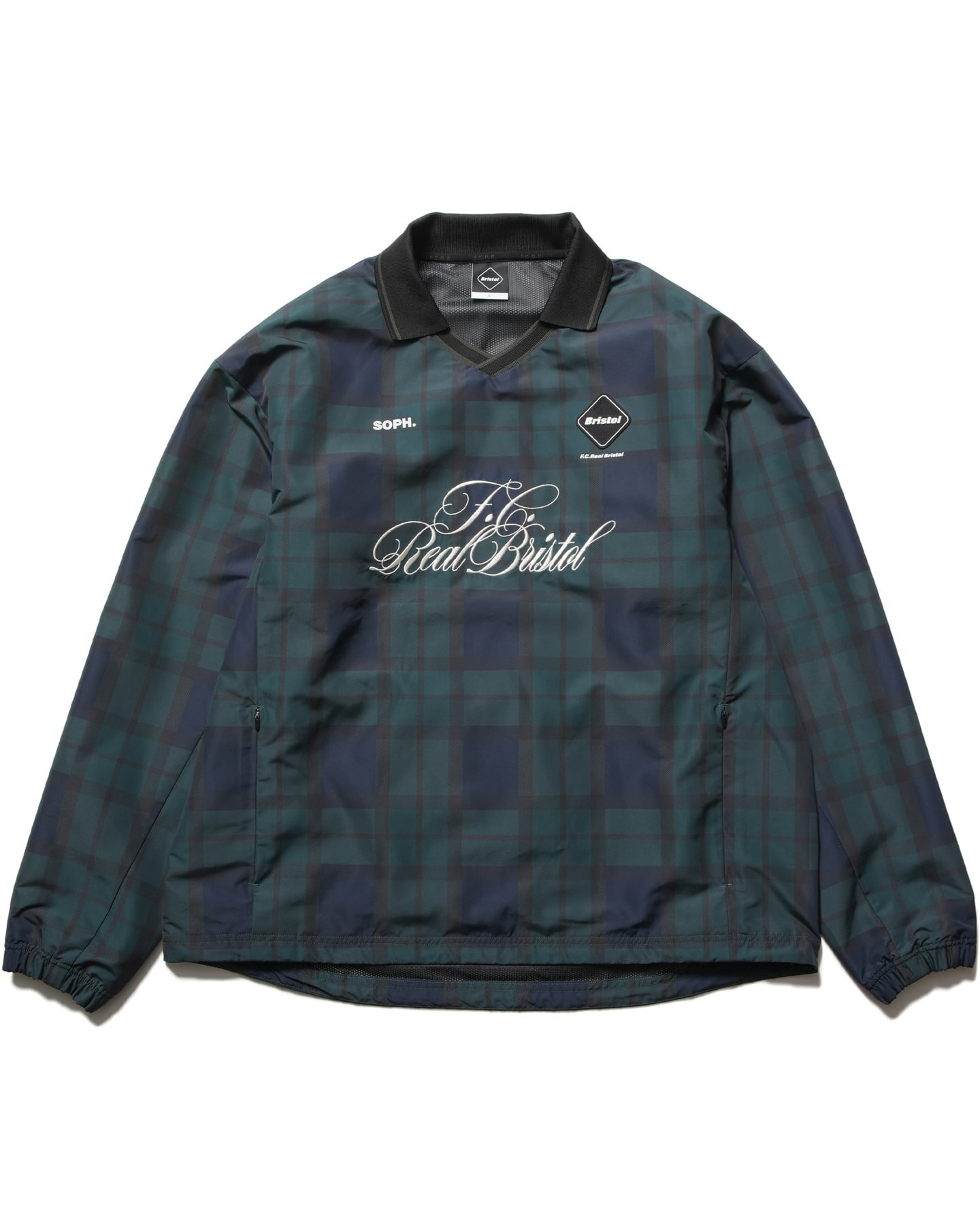 SOPH. | PLAID PRACTICE POLO COLLAR PISTE(M NAVY (BLACK WATCH)):