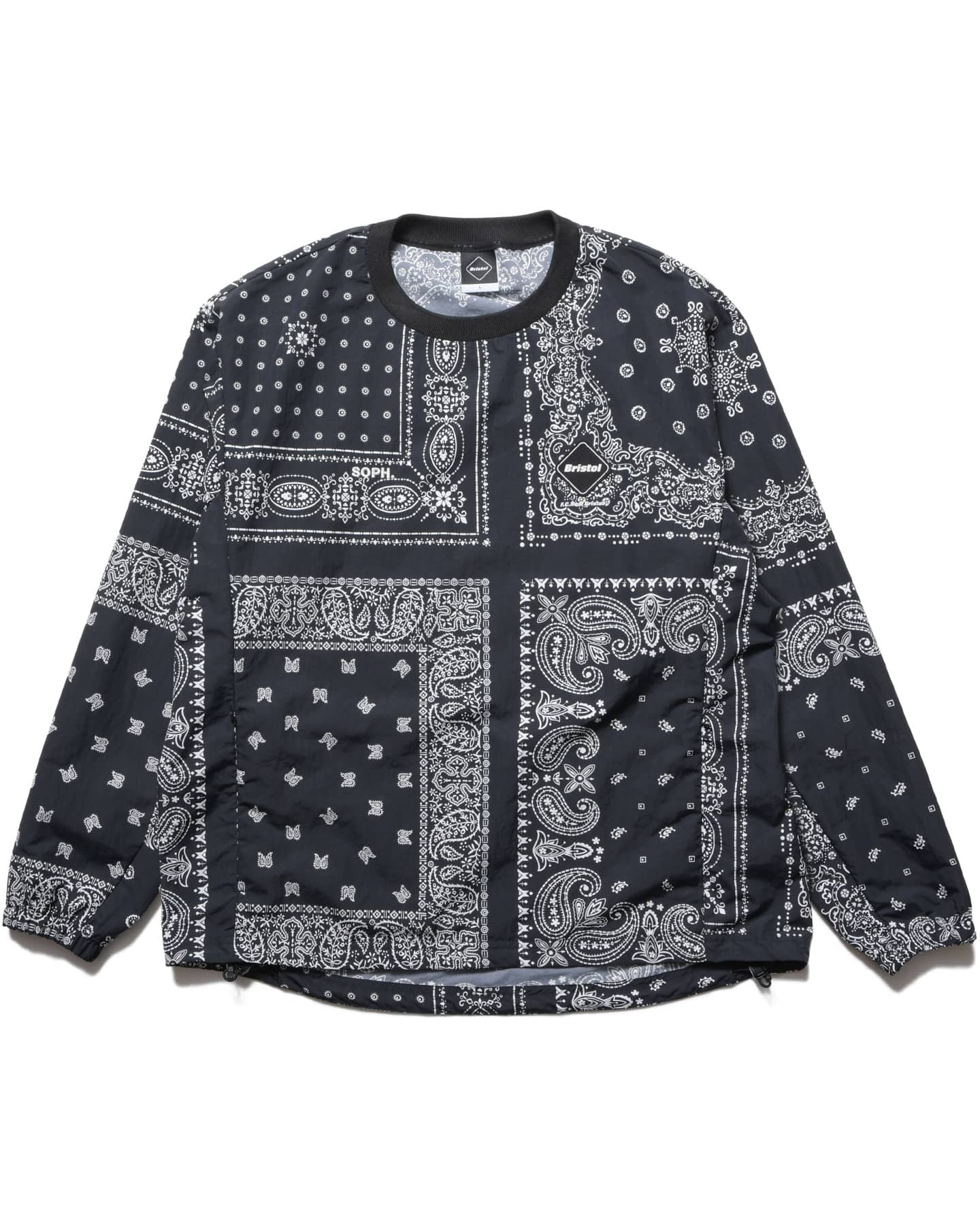 定価約2万円・新品【F.C.R.B./SOPH.】バンダナ柄 半袖ポロシャツ SOPH. | BANDANA NYLON PISTE(M BLACK):