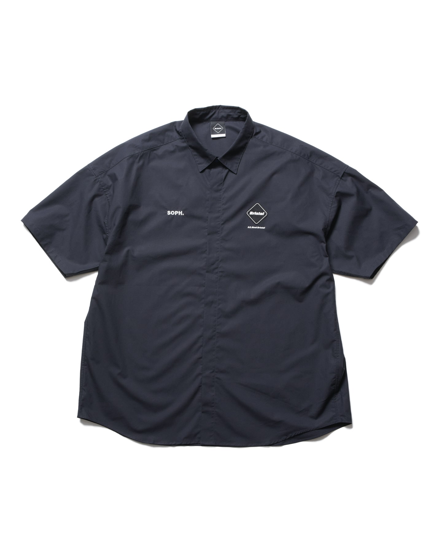 SOPH Bristol ポロシャツ Lサイズ ネイビー SOPH. | AUTHENTIC FLY FRONT S/S SHIRT(M NAVY):