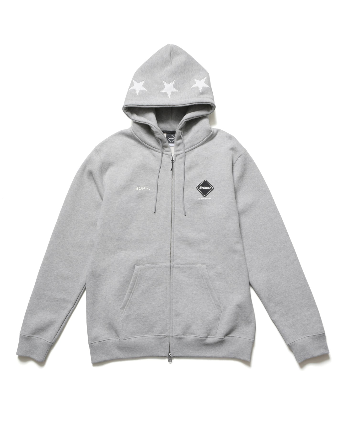 SOPH. | 5-STAR ZIP-UP SWEAT HOODIE(M GRAY):
