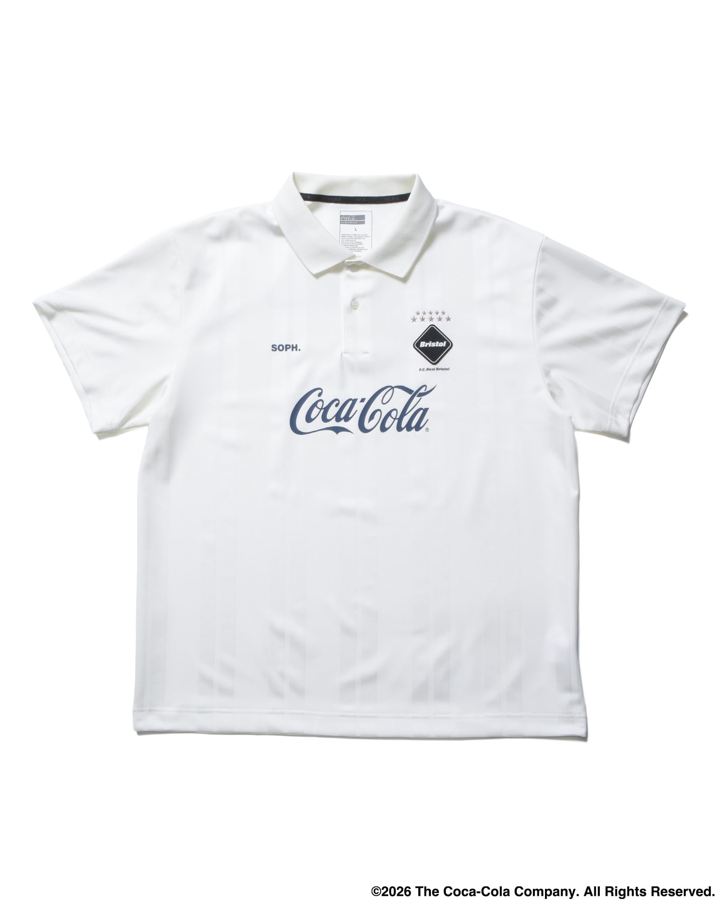 SOPH. | Coca-Cola WEAVE STRIPE S/S POLO(M WHITE):