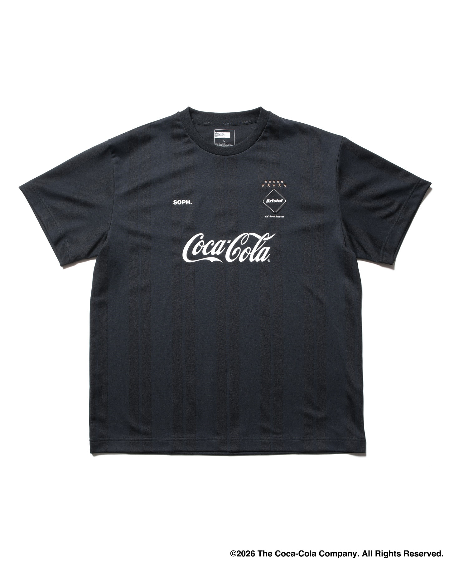 SOPH. | Coca-Cola WEAVE STRIPE GAME SHIRT(M BLACK):