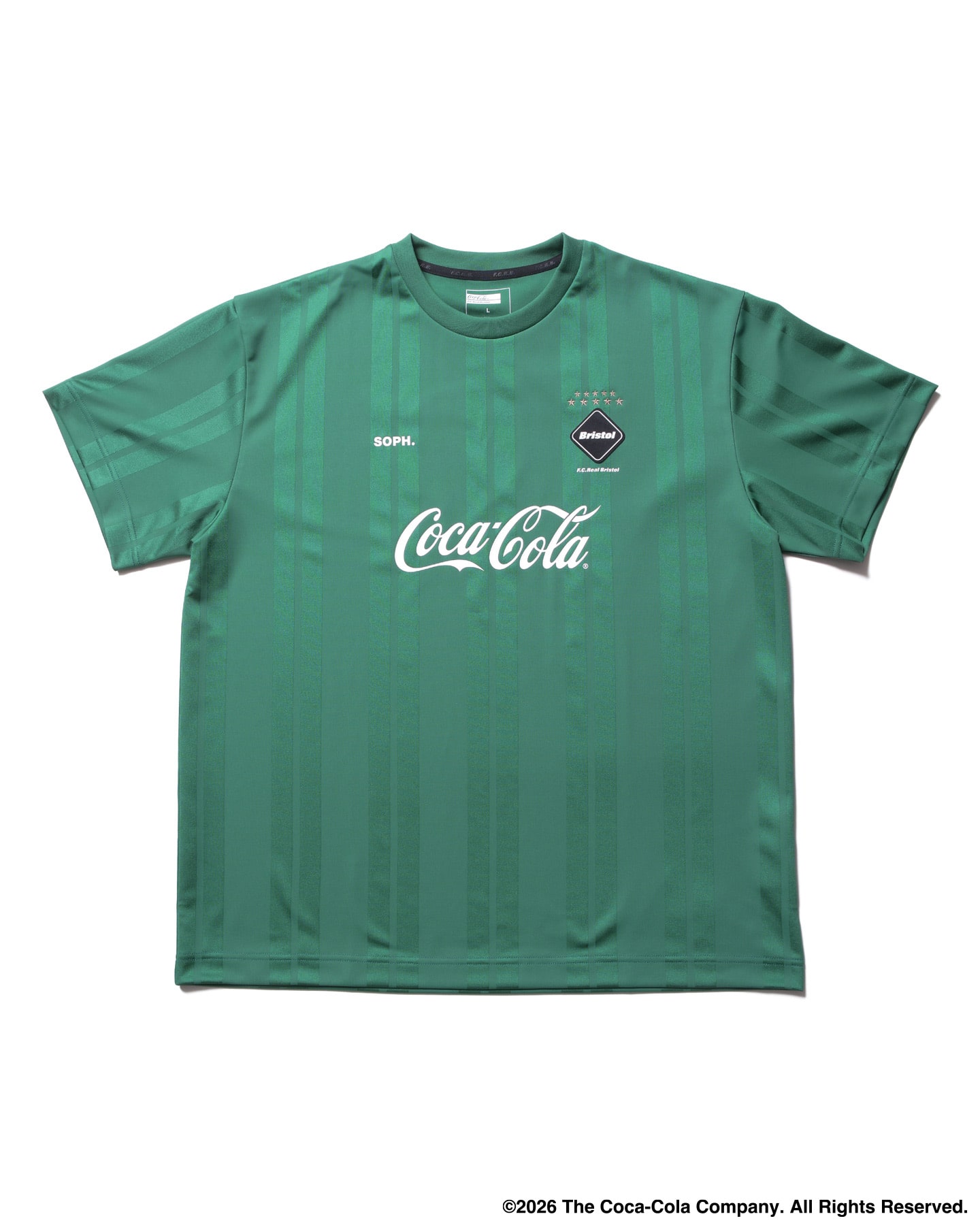 SOPH. | Coca-Cola WEAVE STRIPE GAME SHIRT(XL GREEN):
