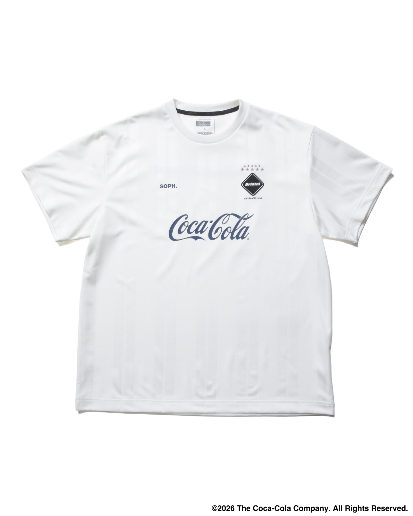 SOPH. | Coca-Cola WEAVE STRIPE GAME SHIRT(M WHITE):