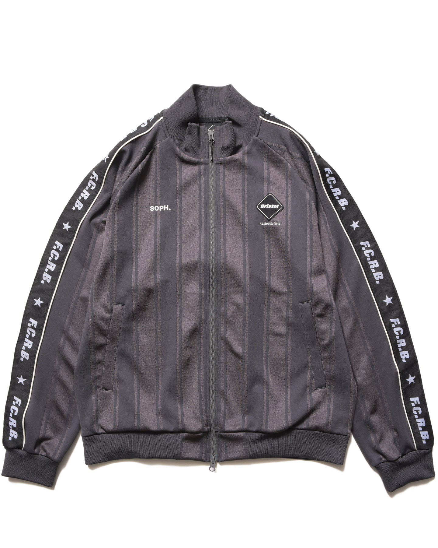 SOPH. | SHADOW WEAVE STRIPE JACKET(M CHARCOAL GRAY):