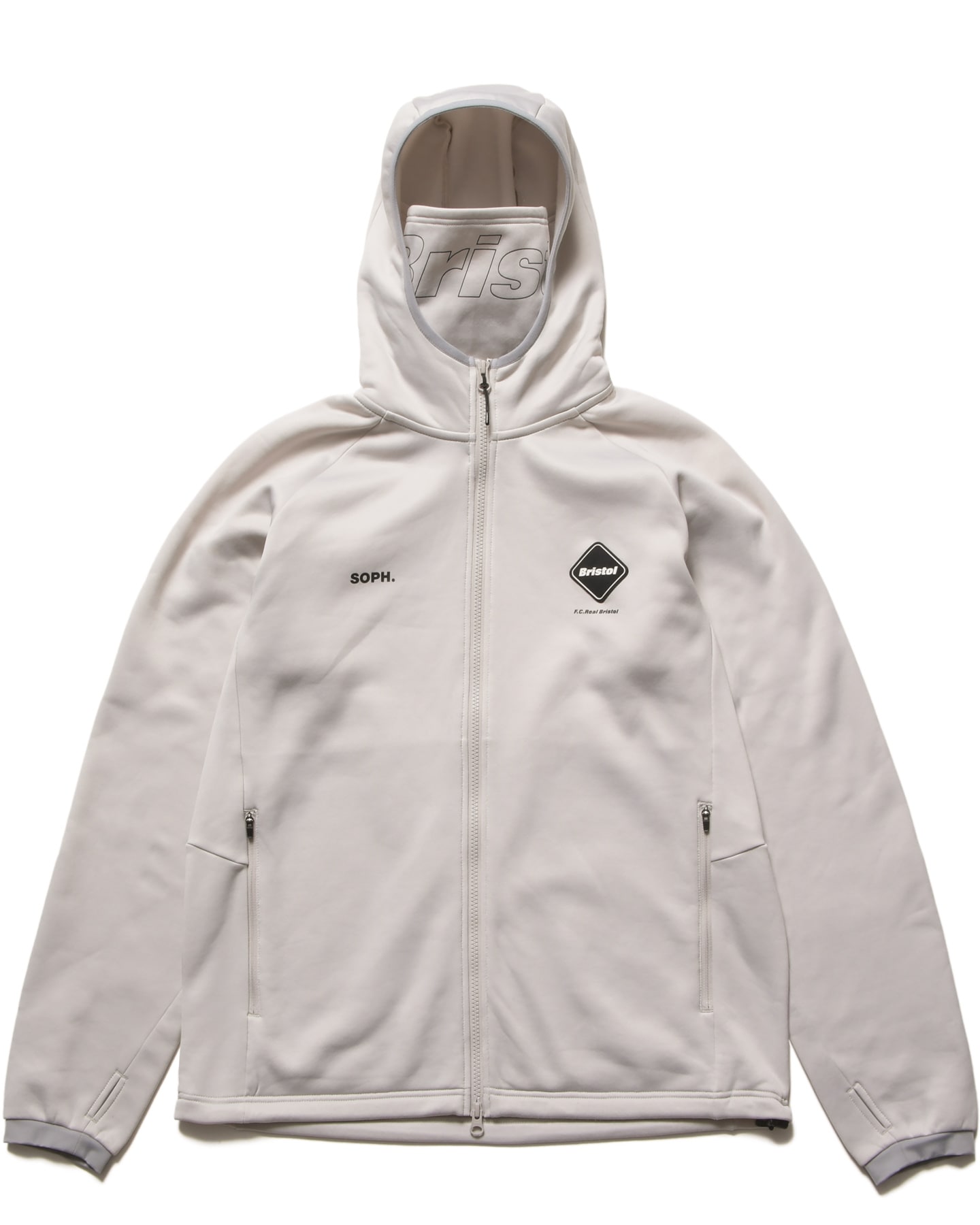 Bristol SOPH. ジャージ　ジャケット　フード付き　バラクラバ付き SOPH. | STRETCH FLEECE GAITER HOODIE(M LIGHT GRAY):