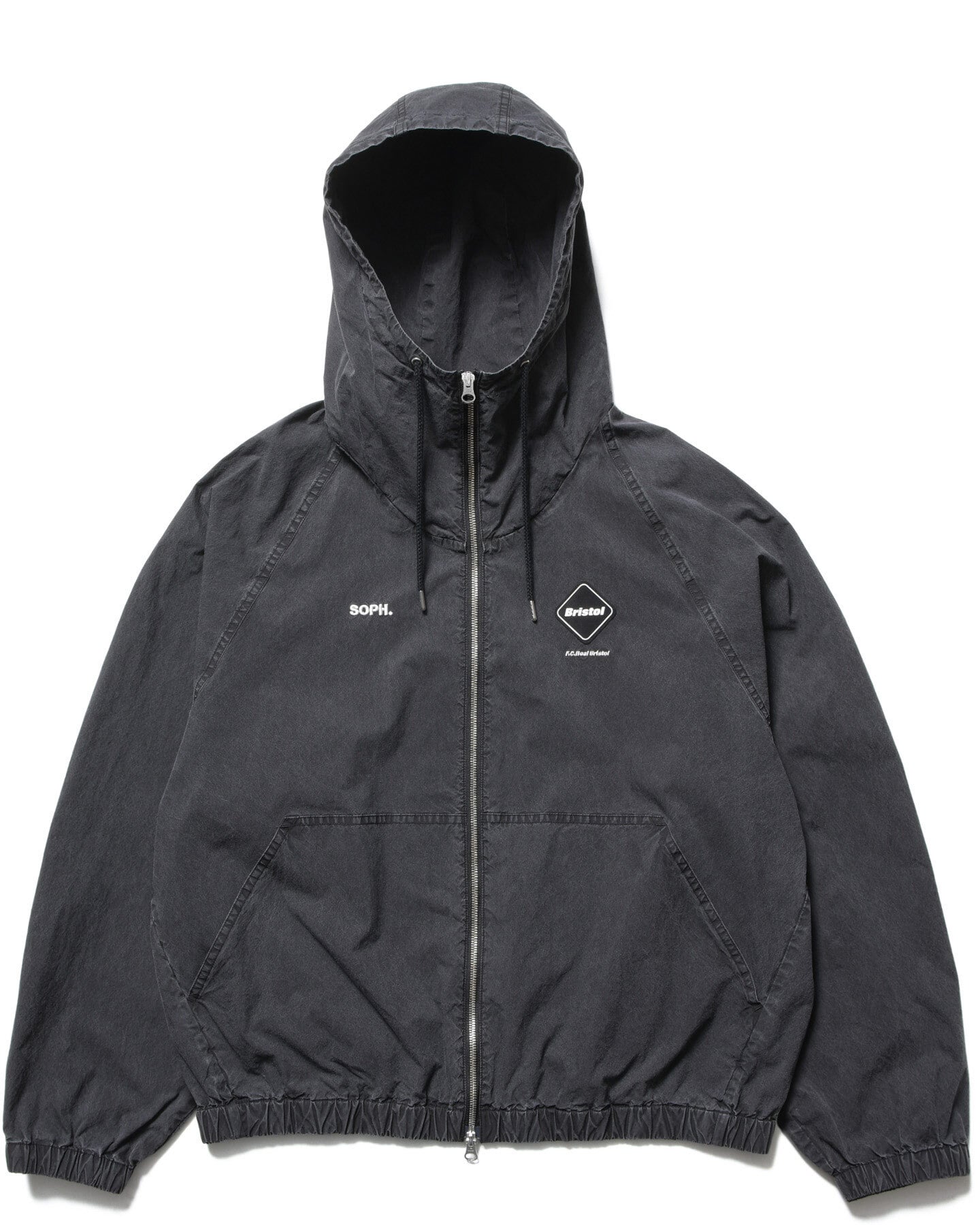 SOPH. | WASHED CRISP DENIM HOODED BLOUSON(M BLACK):