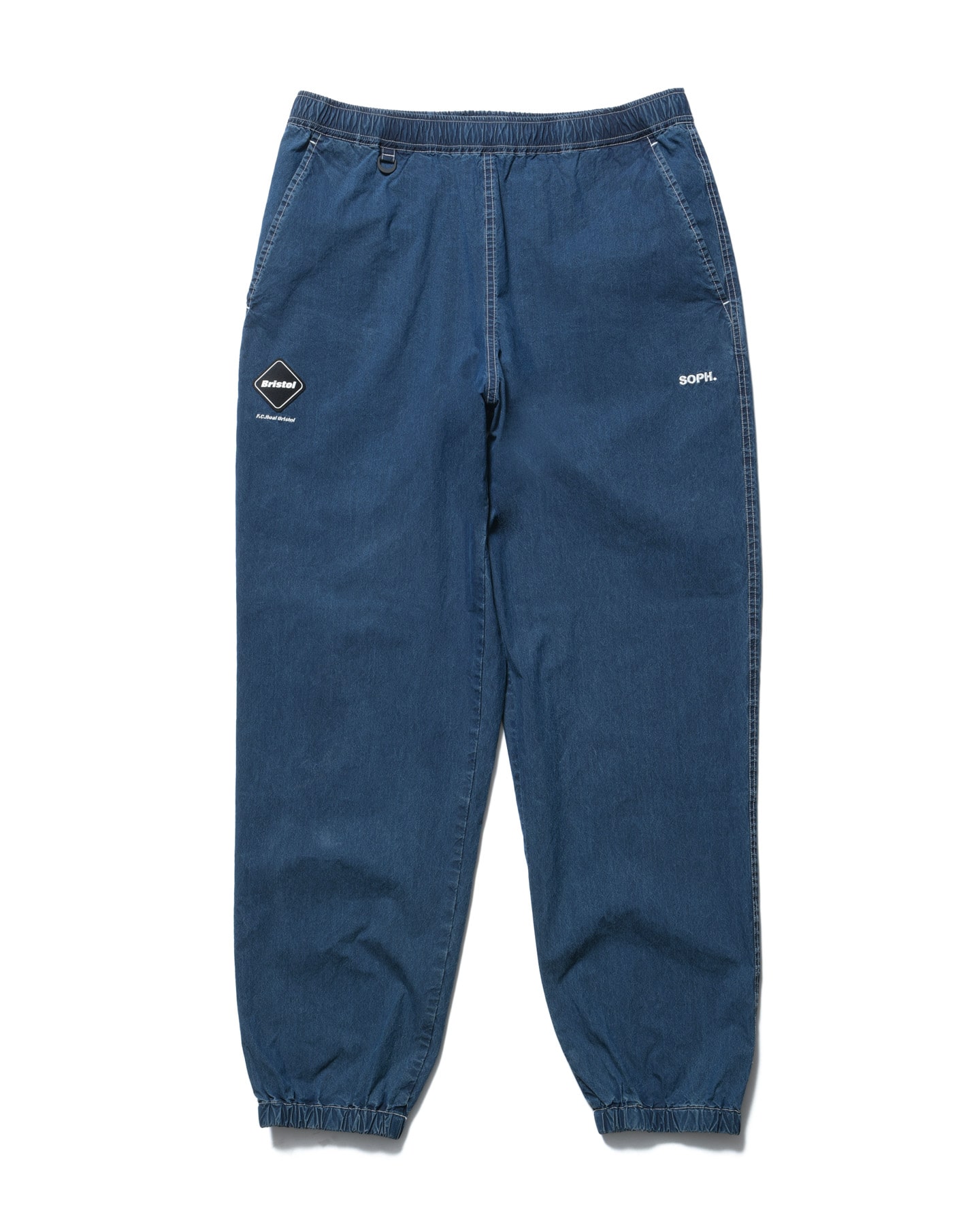 SOPH. | WASHED CRISP DENIM TRACK PANTS(M INDIGO):