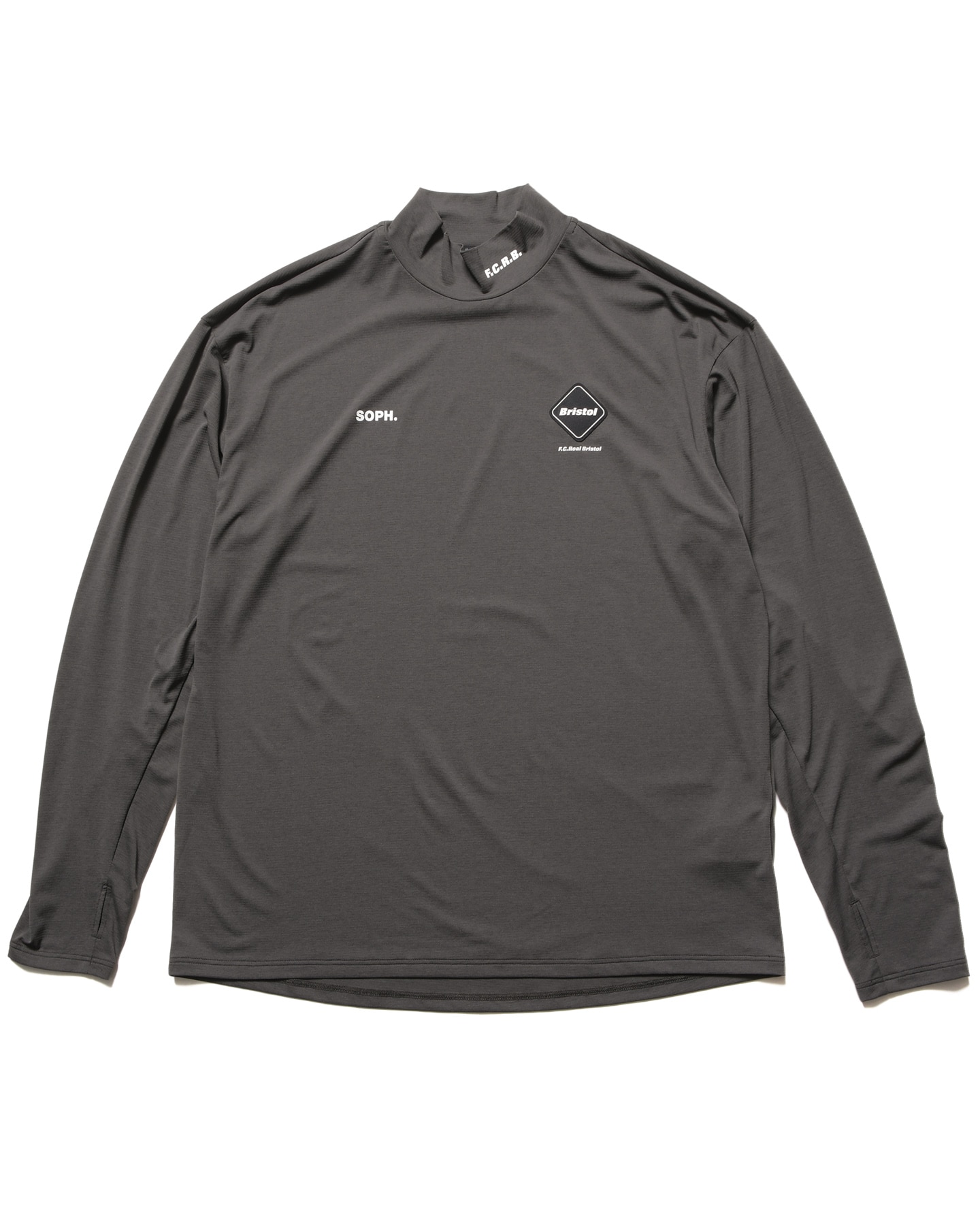 SOPH. | L/S MOCKNECK TOP(M CHARCOAL GRAY):
