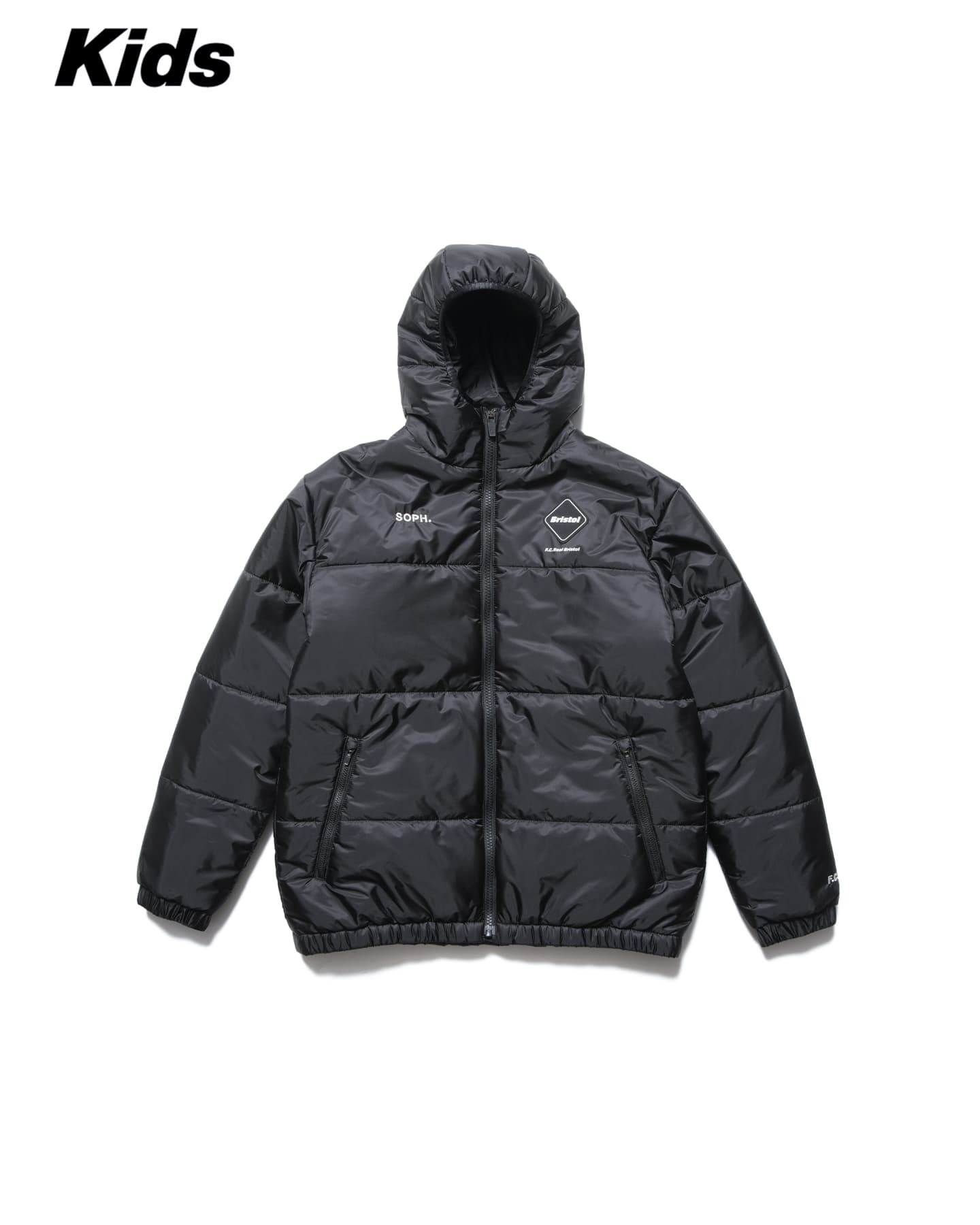 FCRB ネイビー ナイロンジャケットSOPH. SOPH. | BASIC PADDED HOODED JACKET(M(120-130) BLACK):