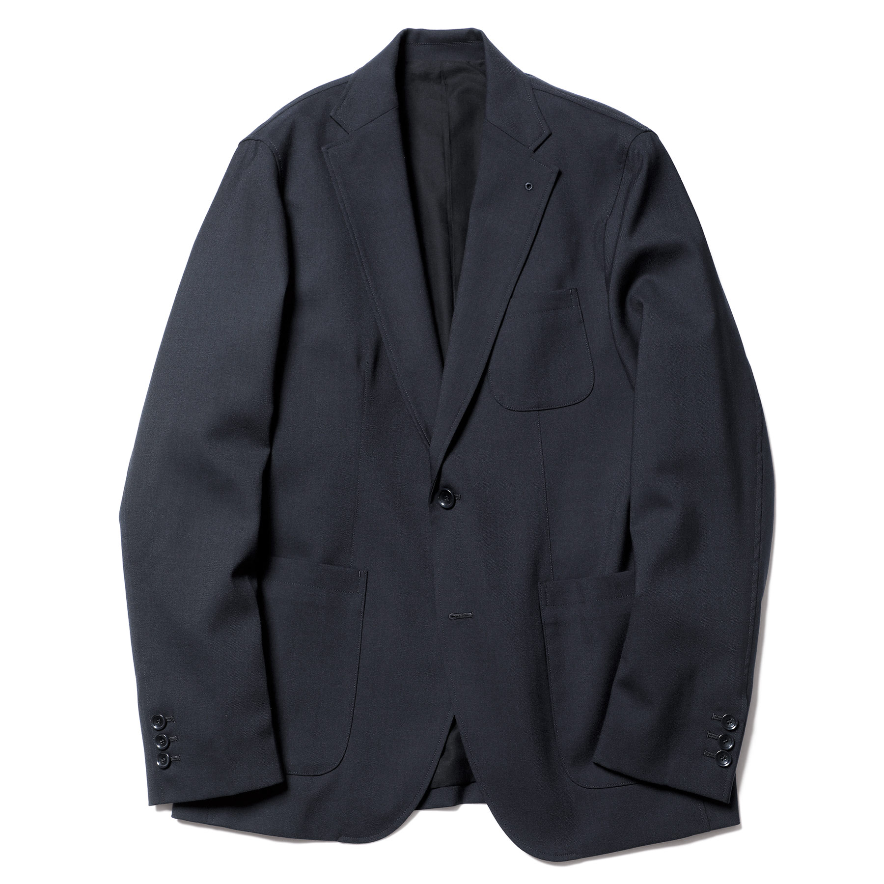 paneled stretch wool jacket