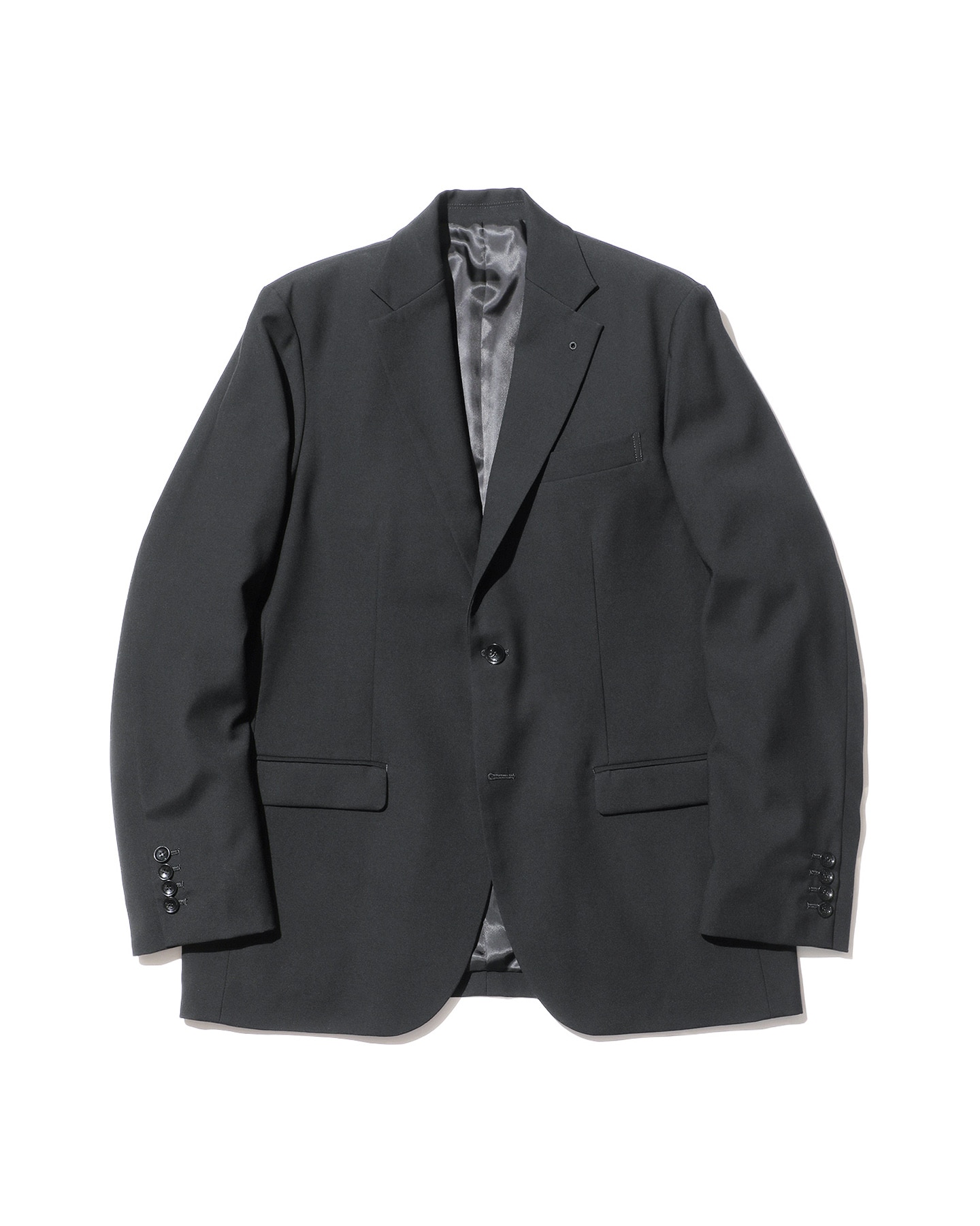 SOPH. | SUPER BLACK WOOL 2BUTTON BOX JACKET(M BLACK):