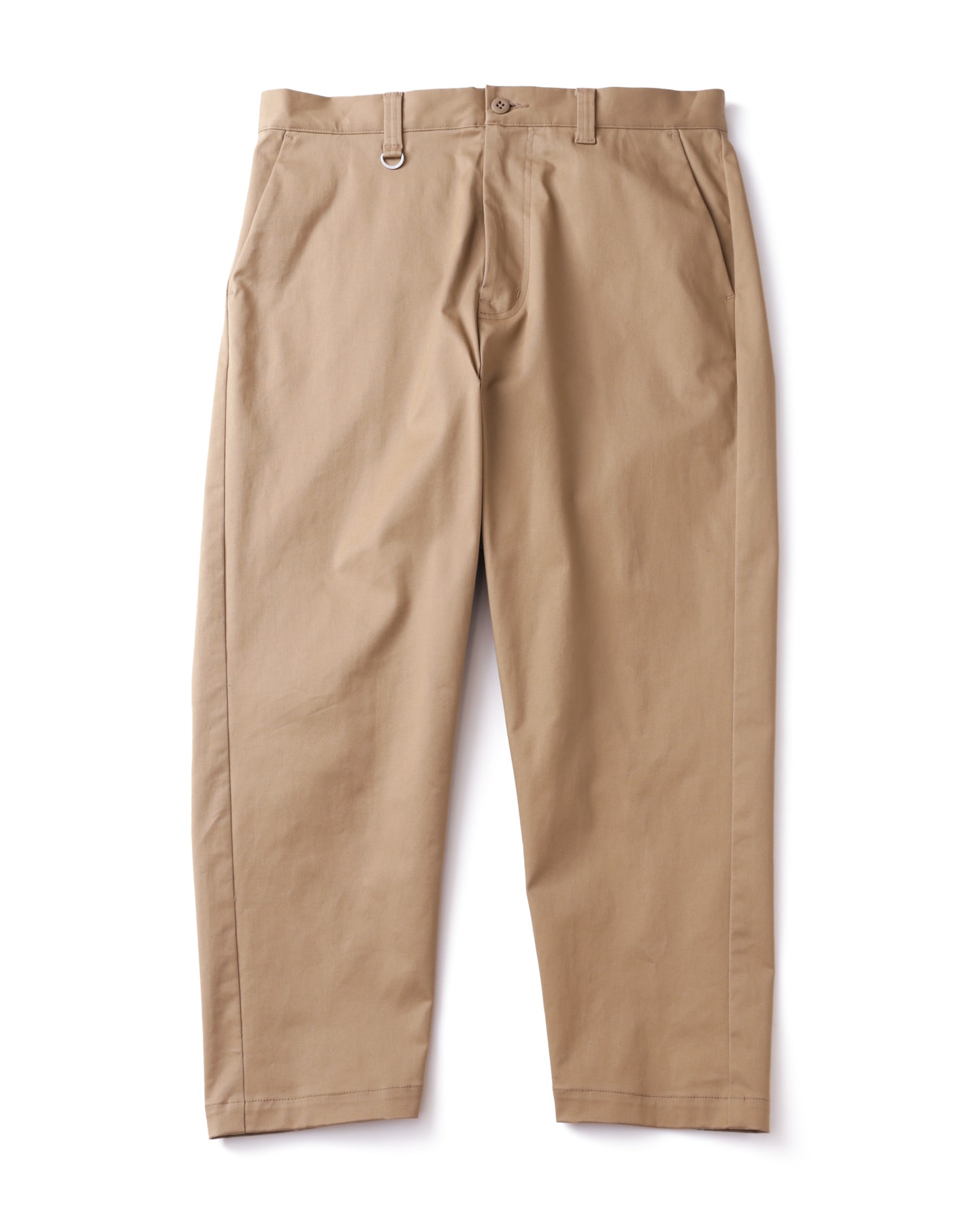 STRETCH CHINO WIDE CROPPED PANTS(M BEIGE) - SOPH.